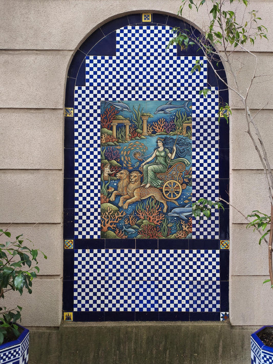 Cerámica of Anfitrite, Goddess of the Sea — City & Landmark Art · Ceramic Tile Mural