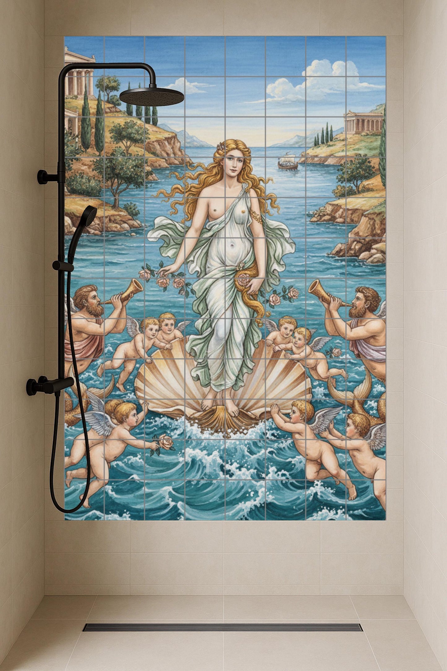 Nacimiento de Afrodita — Légendes et Épopées, Art Mural en Céramique