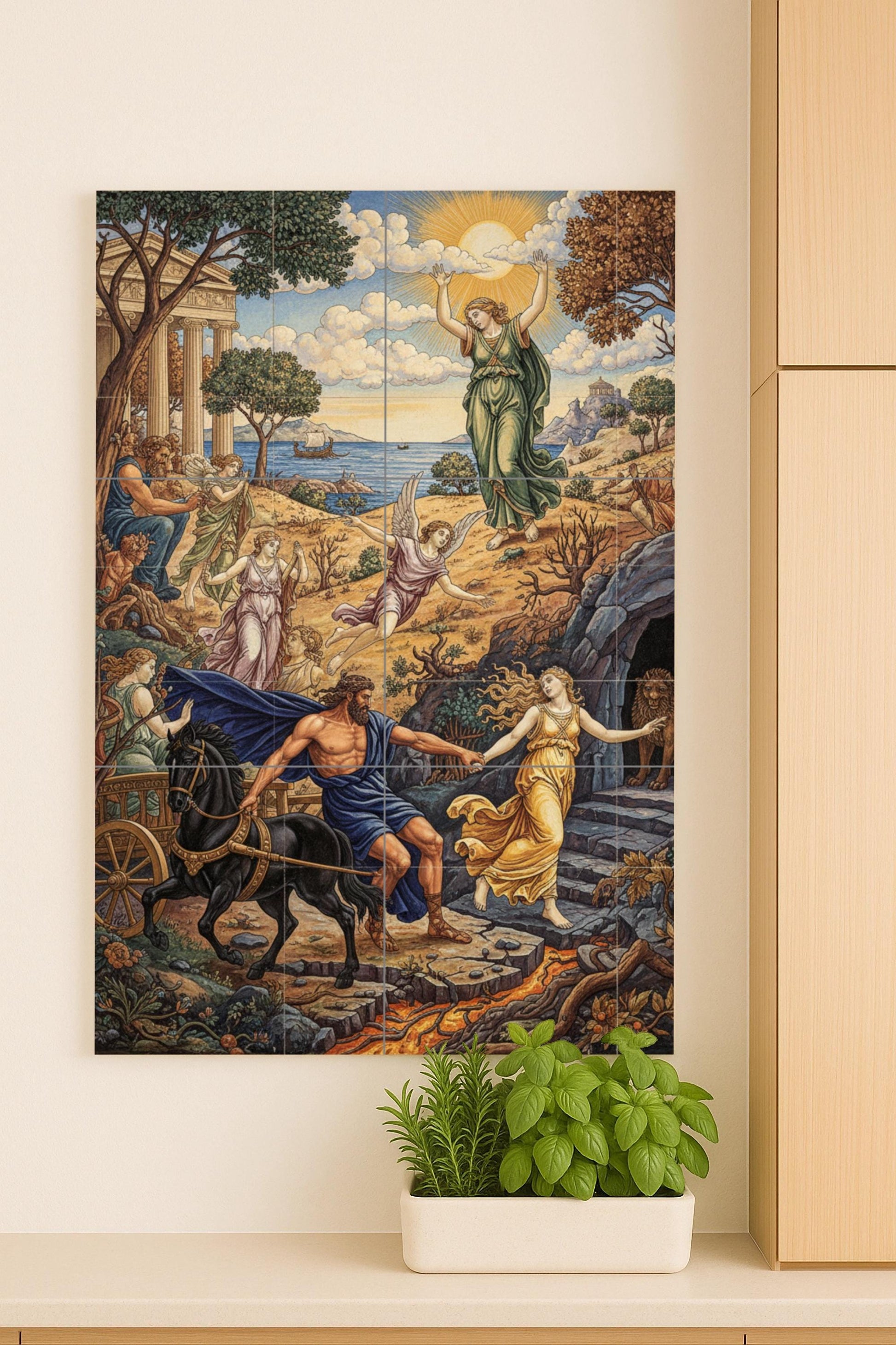 Abduction of Perséfone — Mythology Wall Art · Ceramic Tile Mural