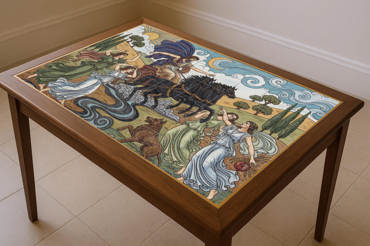 Abduction of Perséfone · Ceramic Wall Mural — Landmark Mural