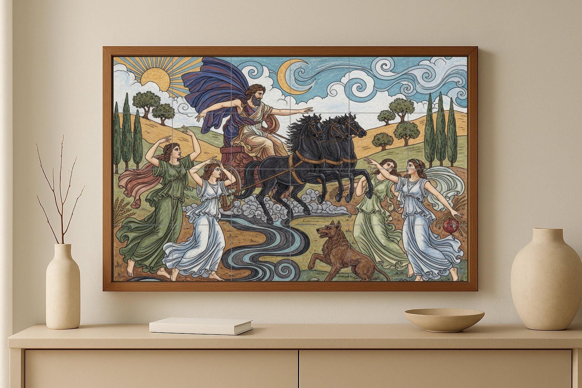 Abduction of Perséfone · Ceramic Wall Mural — Landmark Mural