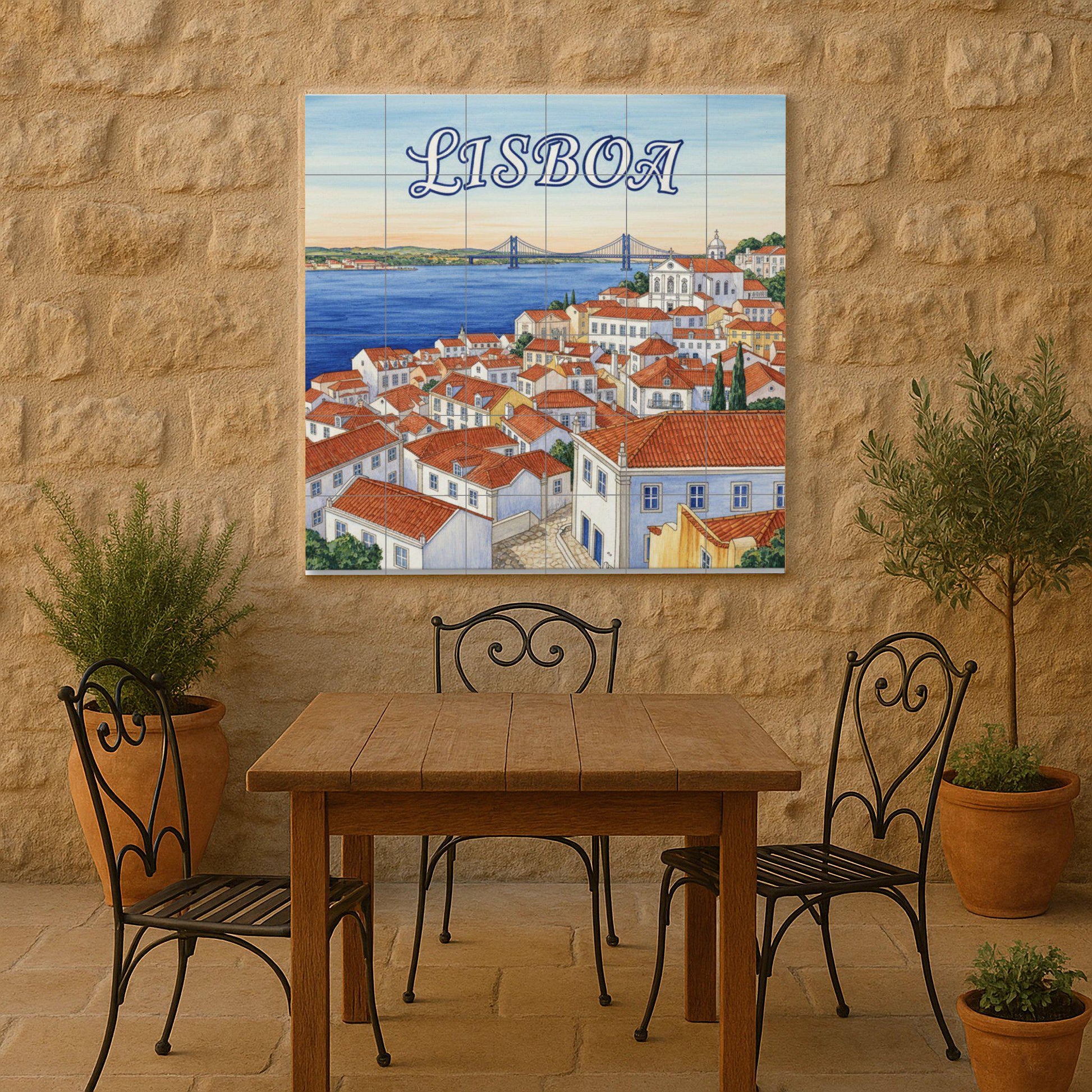 Ceramic Tile Mural: Lisbon — Cityscape in Tile