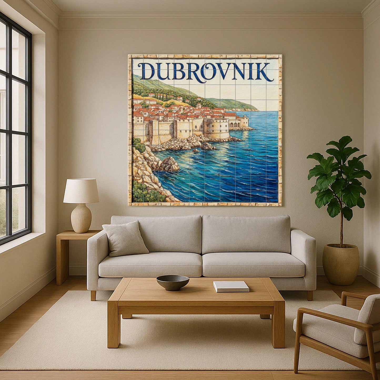 Fresque en Carrelage Cuadro de Dubrovnik — Villes et Monuments