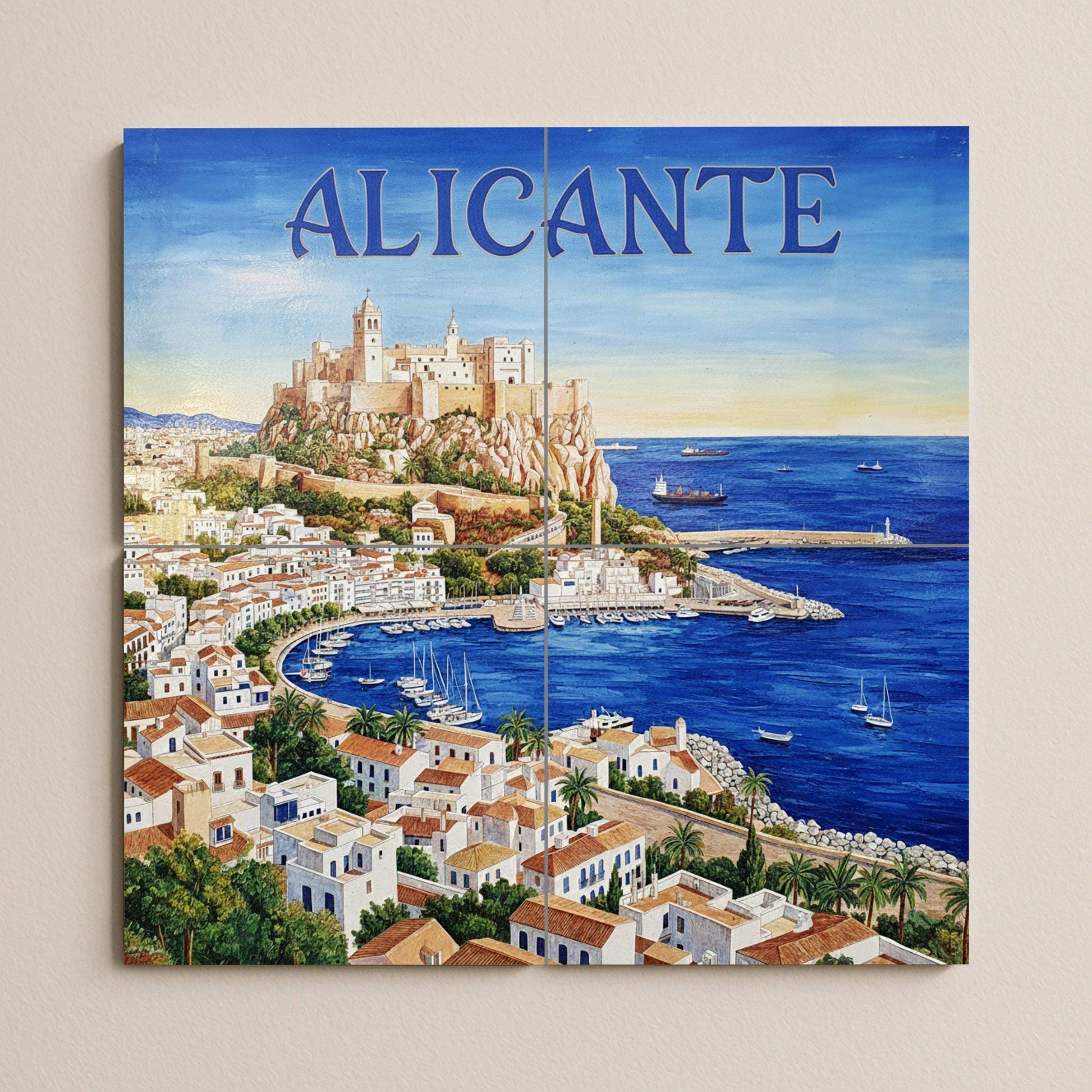 Alicante · Ceramic Wall Mural — Cityscape in Tile