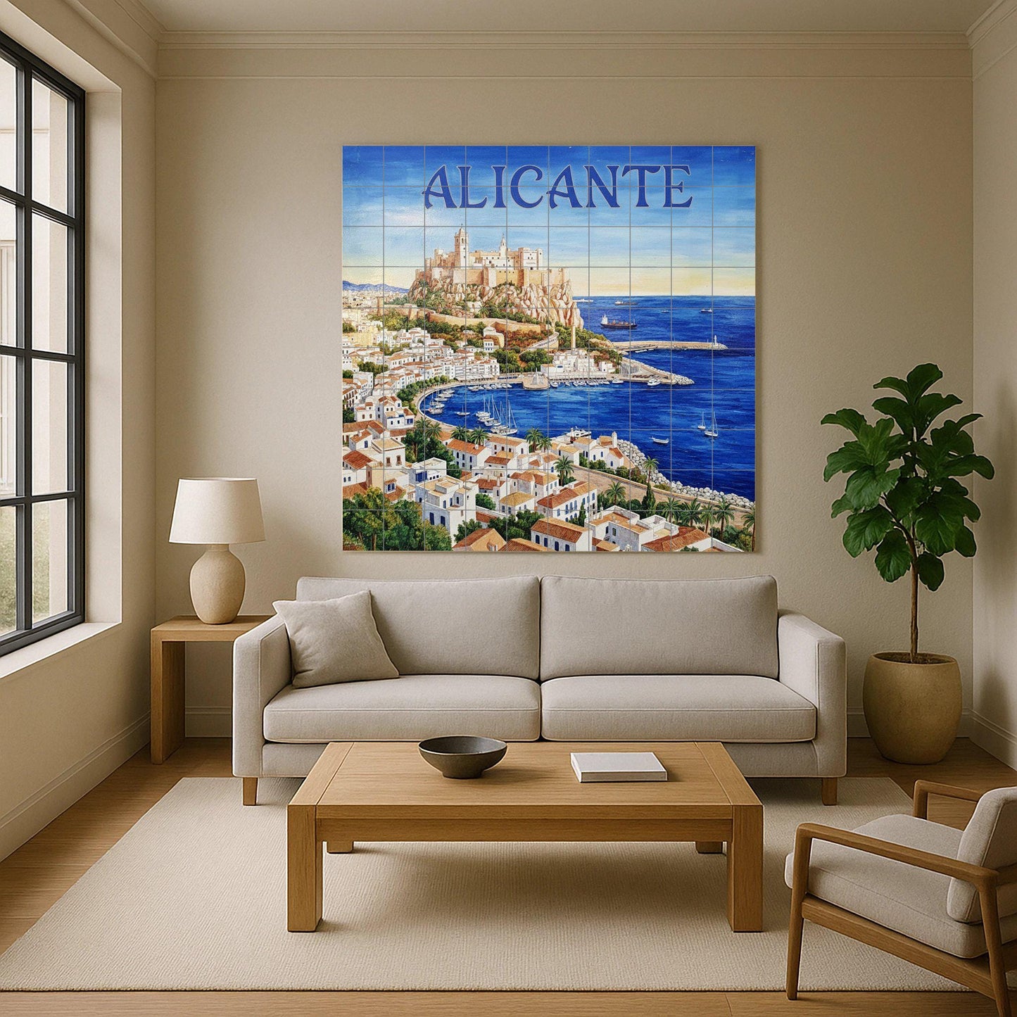 Alicante · Ceramic Wall Mural — Cityscape in Tile