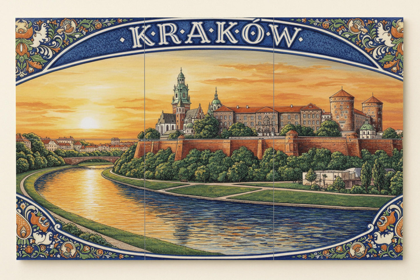 Cracovia · Murale Ceramico — Murale di Monumenti