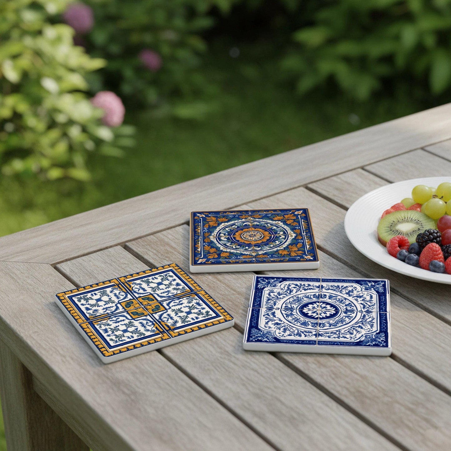 Ceramic Coasters Azulejos Azulejo — Coastal Living Gift