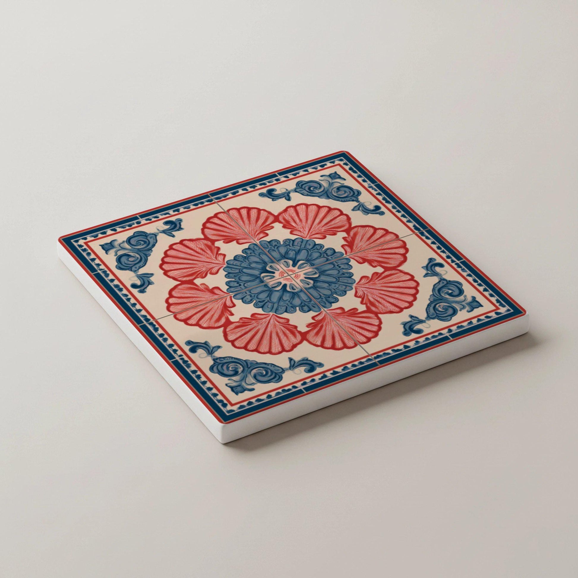 Coast atlántica — Ceramic Coaster Set · Seaside Table Décor