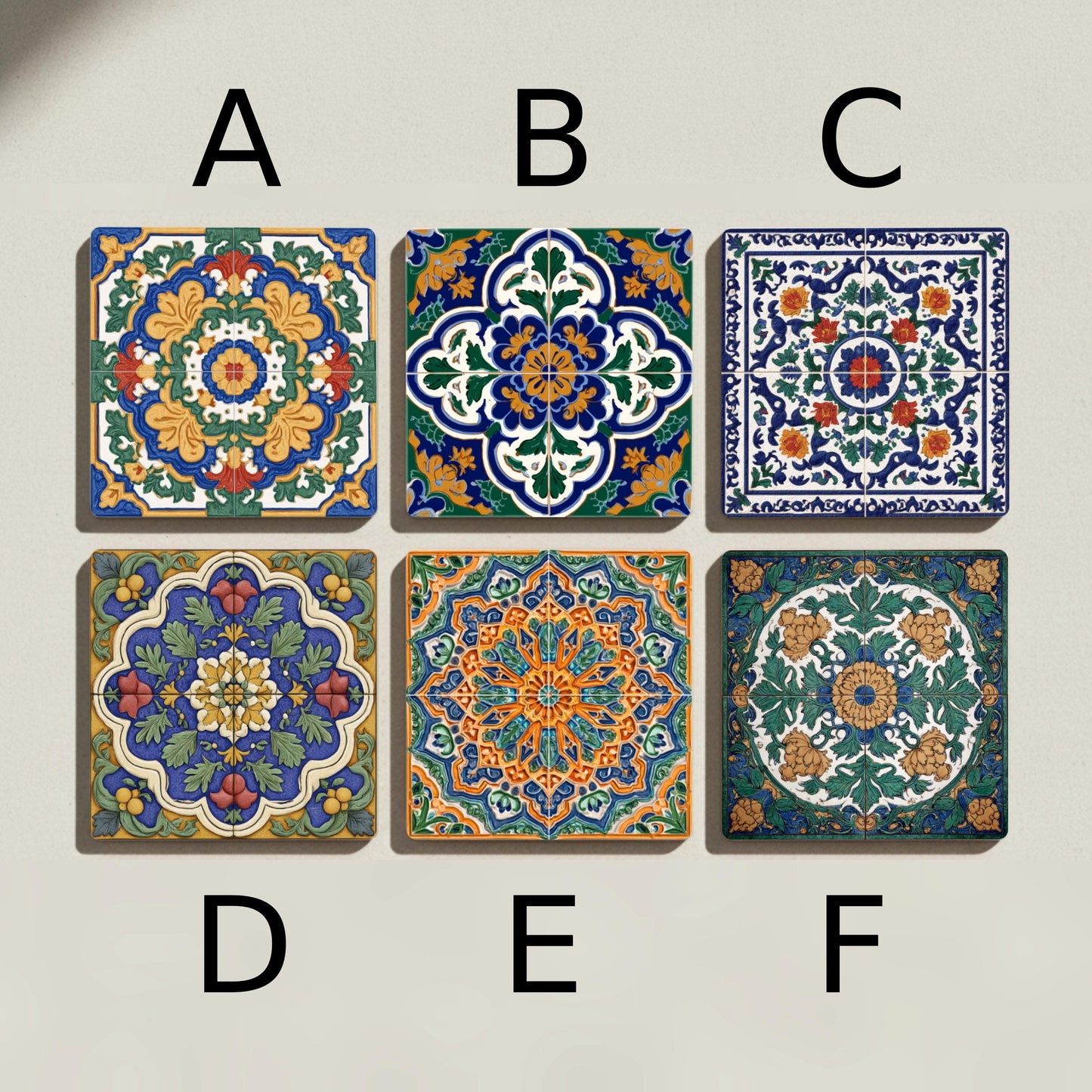 Sottobicchieri Ornamental con motivos florales — Set da Tavola per Amanti del Design