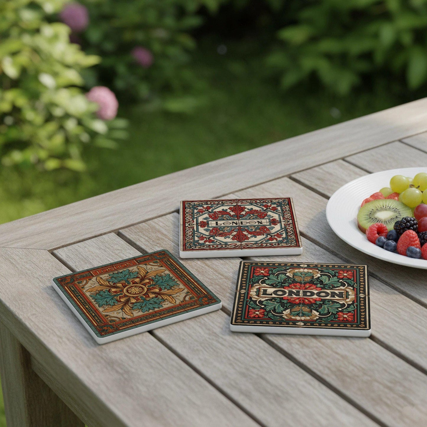 Azulejos londinenses · Untersetzer mit Kork — Reise-Andenken Untersetzer