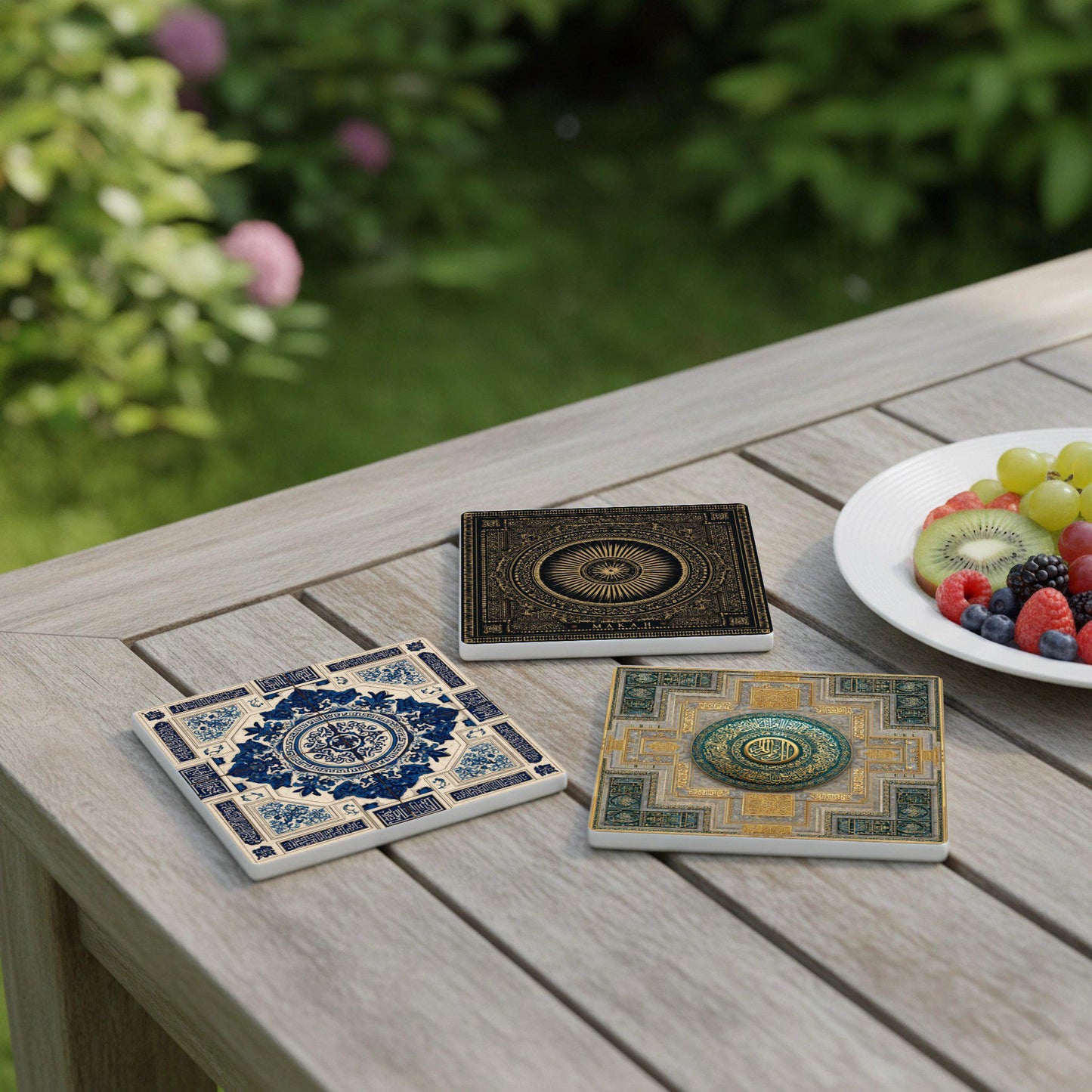 Keramik-Untersetzer Arabescos mit diseño Geometrisch — Tisch-Set für Designfans
