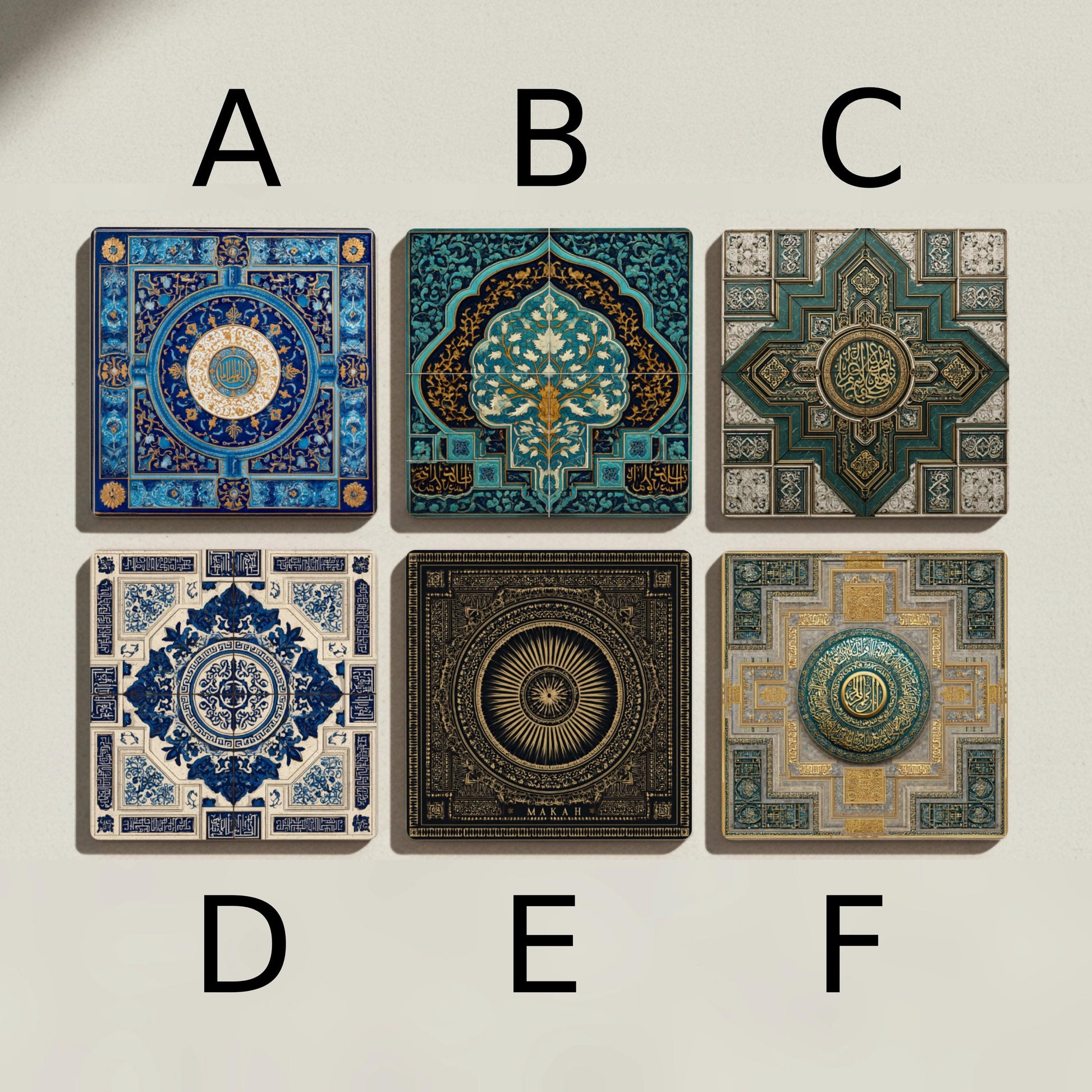 Keramik-Untersetzer Arabescos mit diseño Geometrisch — Tisch-Set für Designfans