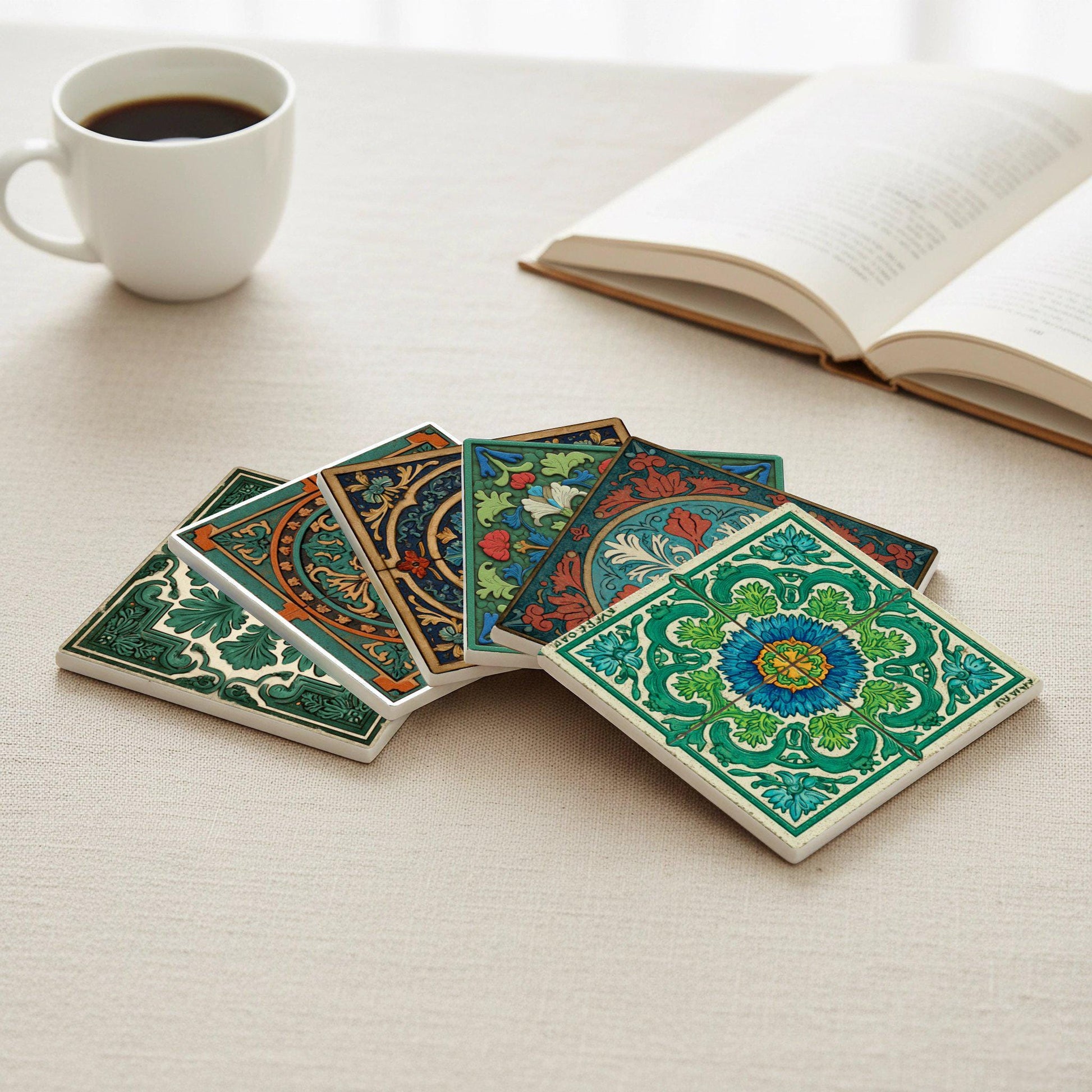 Sottobicchieri Rosetas vienesas Kachelofen — Set da Tavola per Amanti del Design