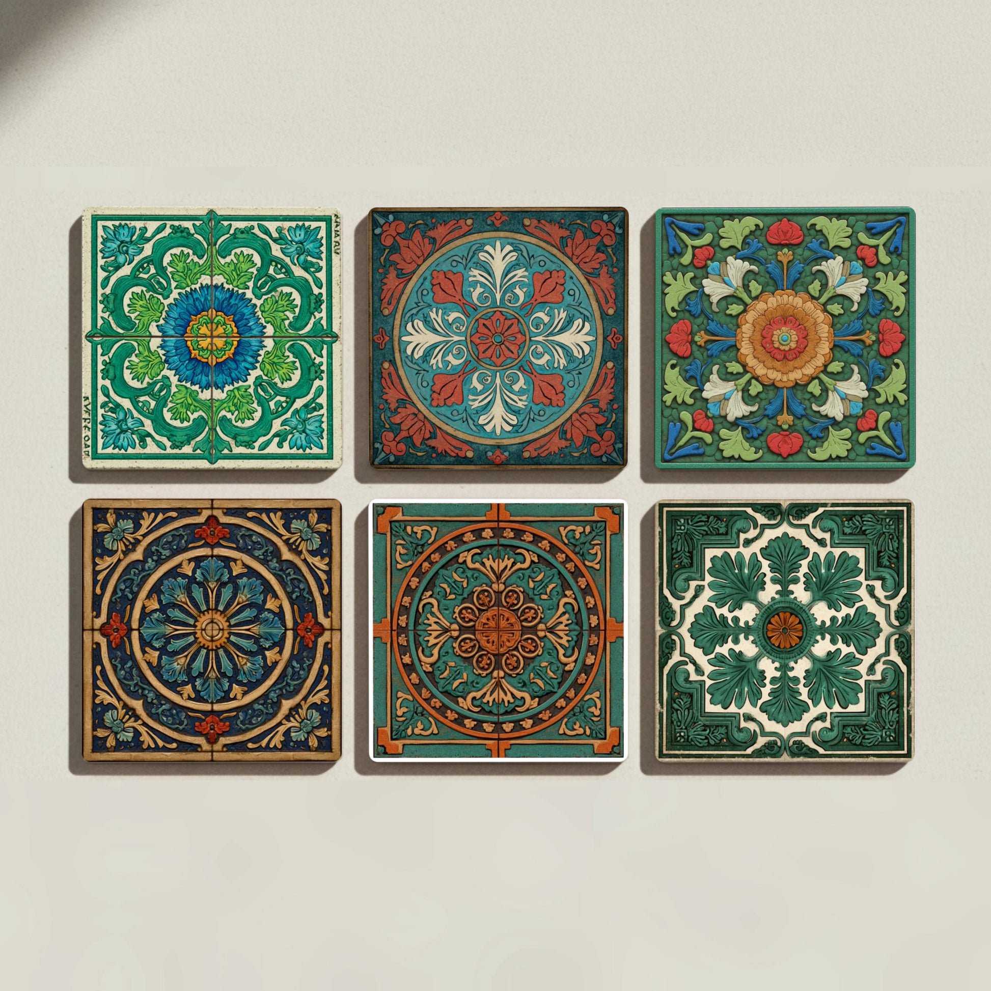 Sottobicchieri Rosetas vienesas Kachelofen — Set da Tavola per Amanti del Design