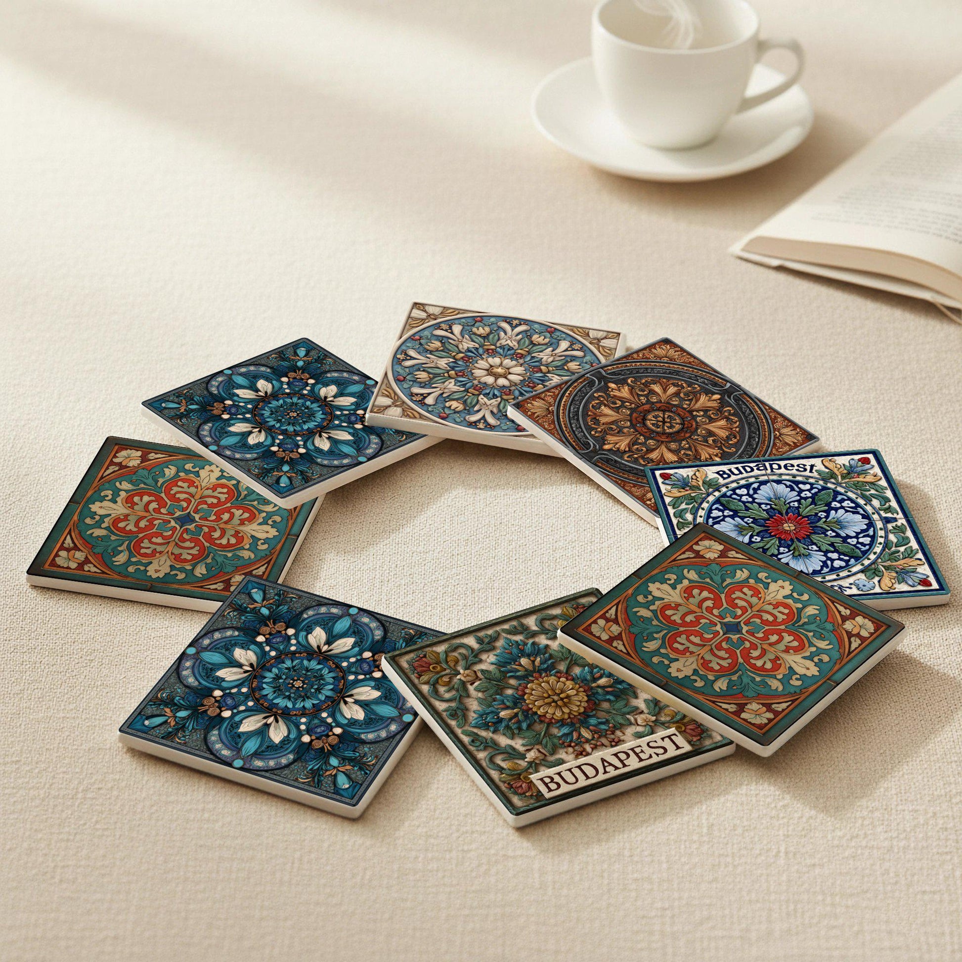 Posavasos Azulejos Art Nouveau de Budapest