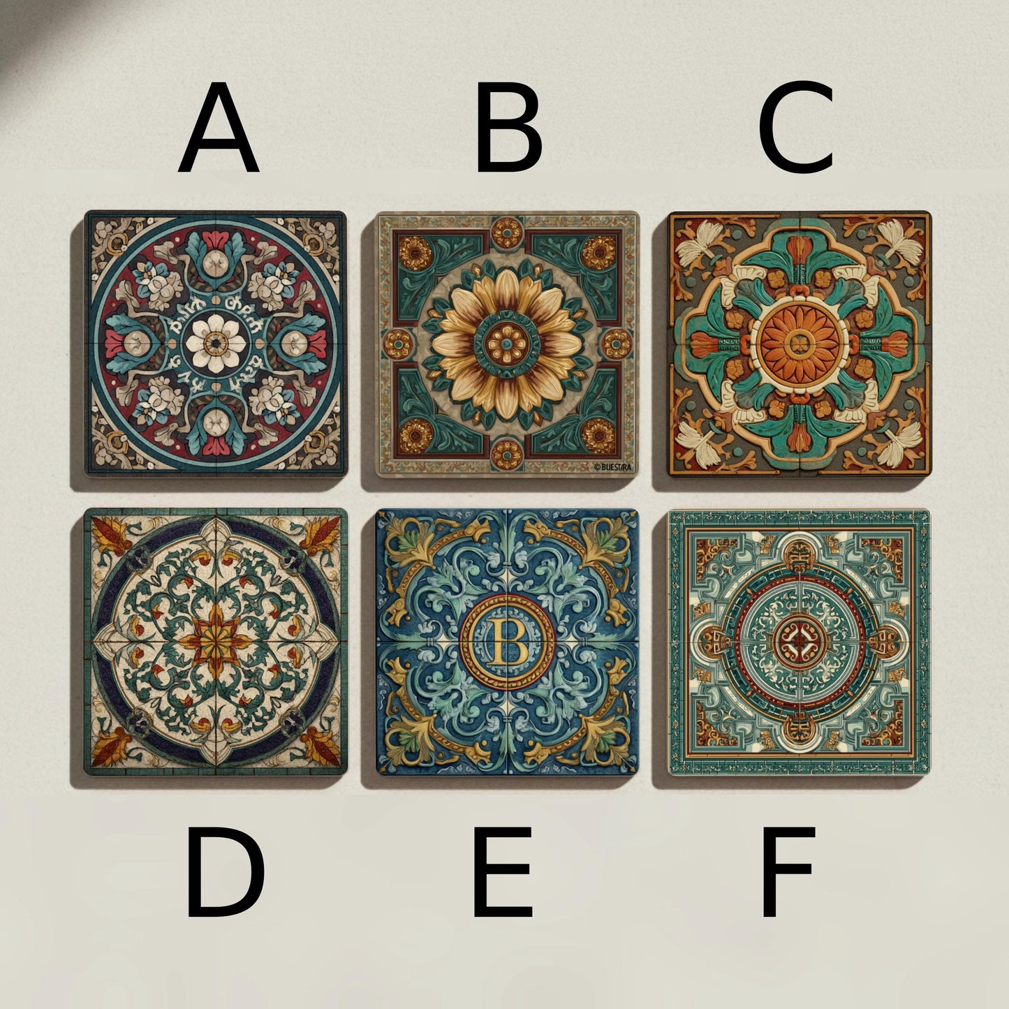 Dessous de Verre Draft 6 posavasos cuadrados — Dessous de Verre à Motifs Modernes