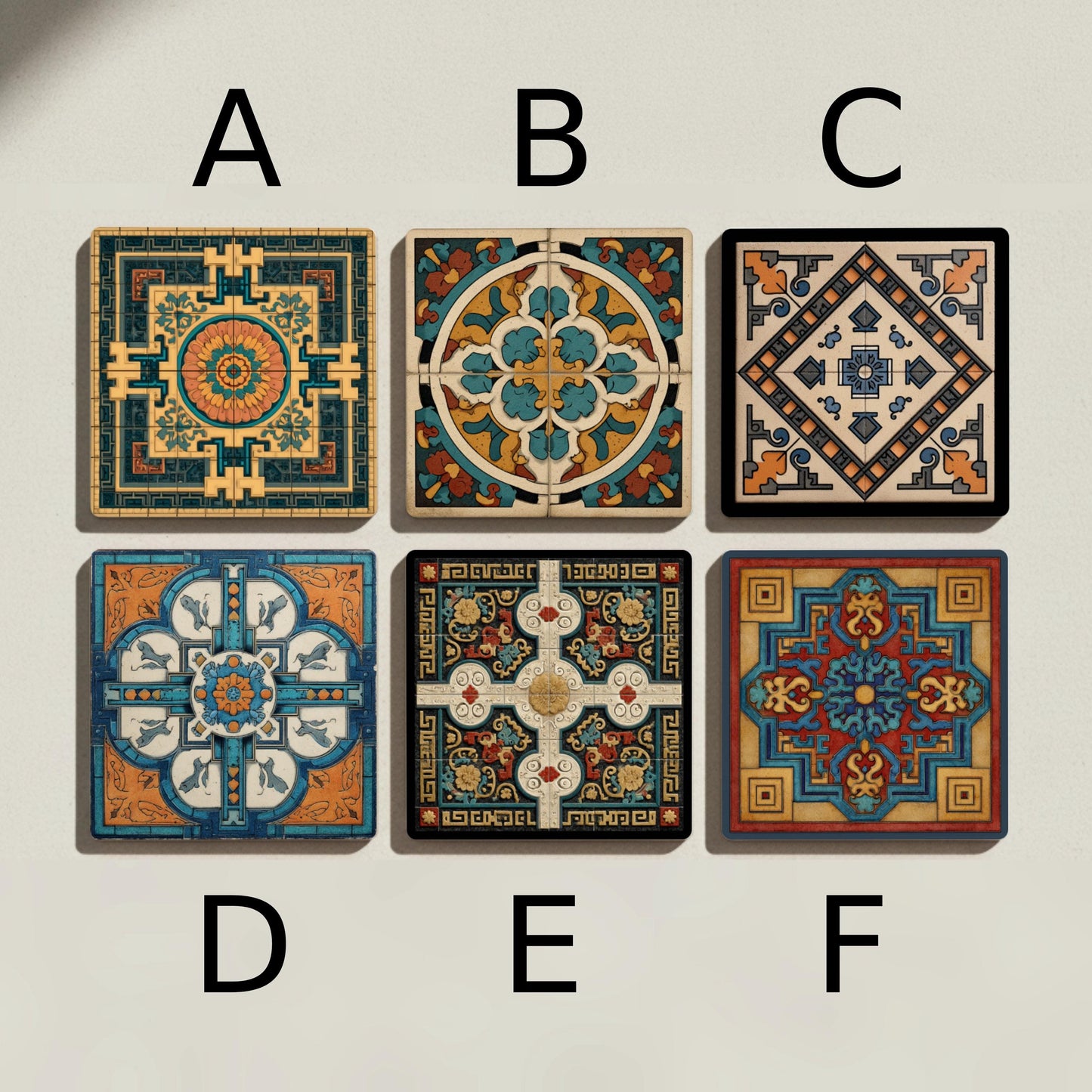 Art Déco · Coaster Set with Cork — Design-Lover's Table Set
