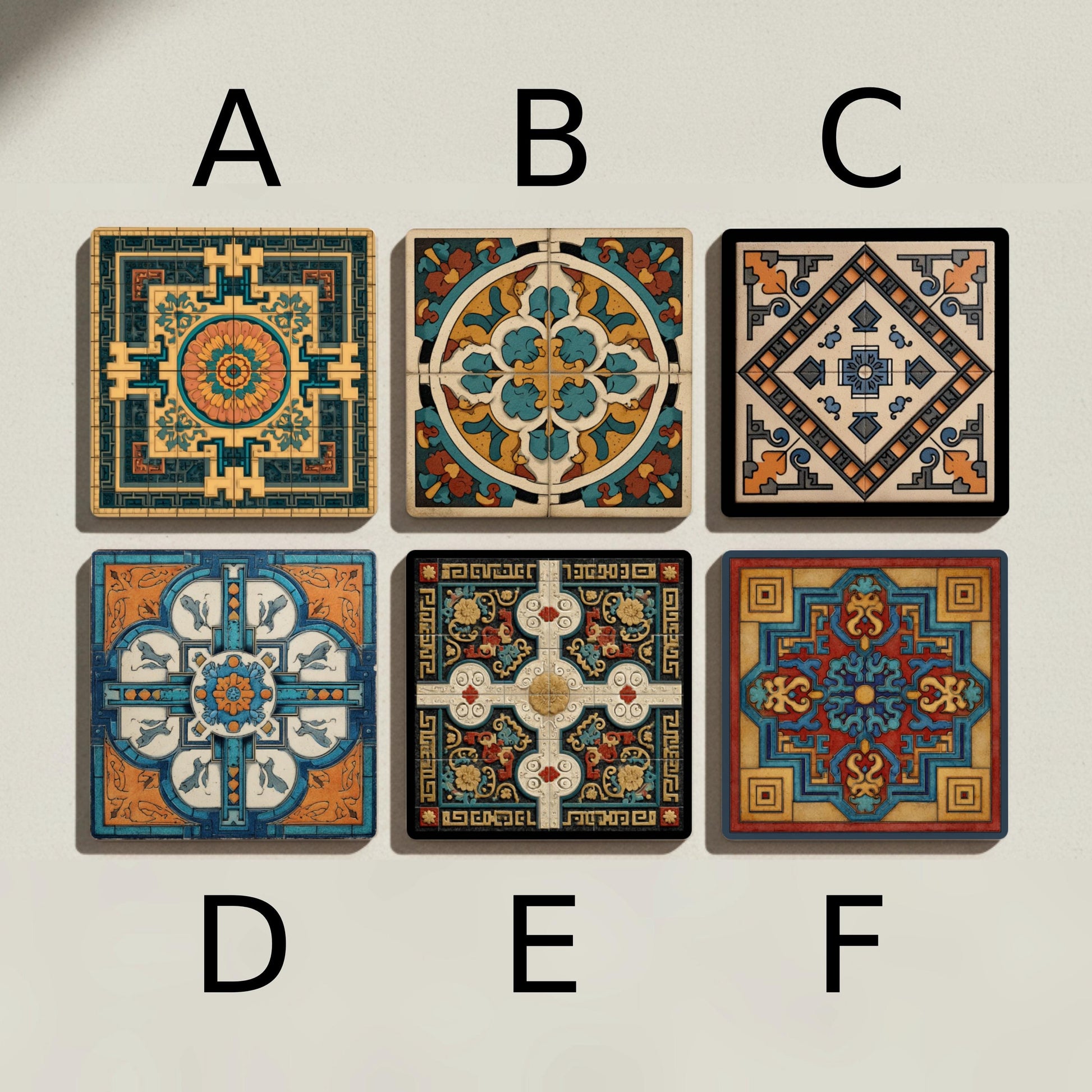 Art Déco · Coaster Set with Cork — Design-Lover's Table Set