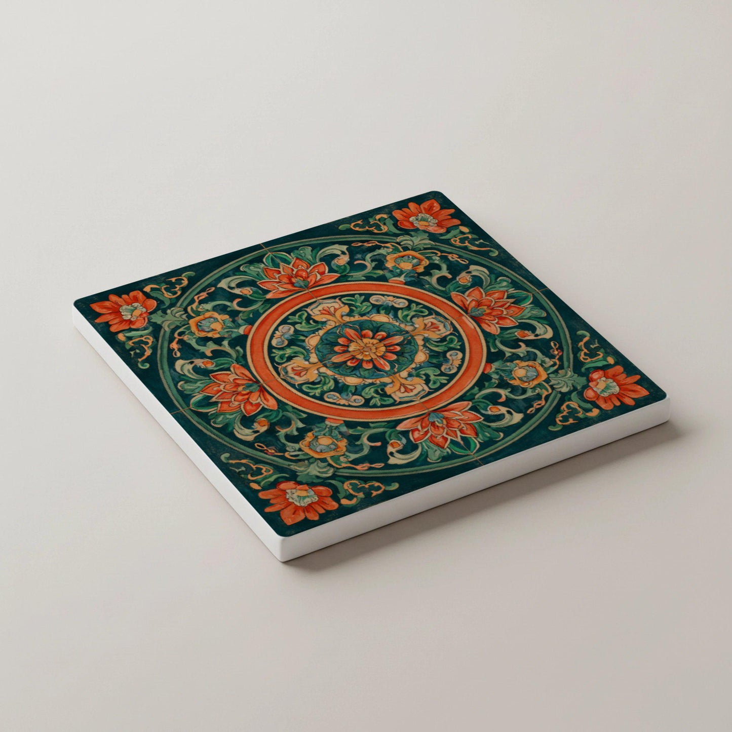 Dessous de Verre Motivos florales indoportugueses — Décor de Table Bord de Mer