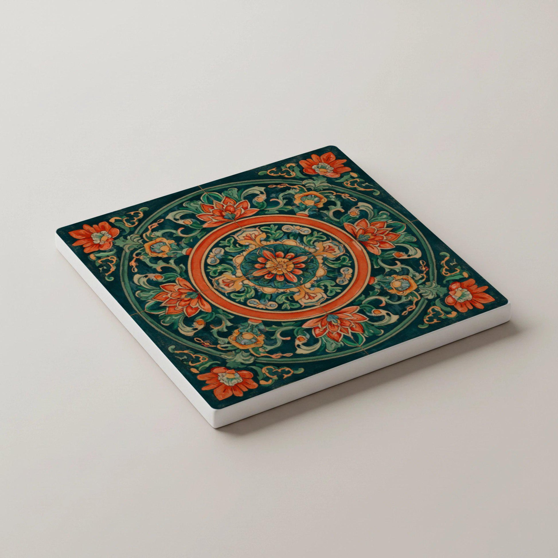 Dessous de Verre Motivos florales indoportugueses — Décor de Table Bord de Mer