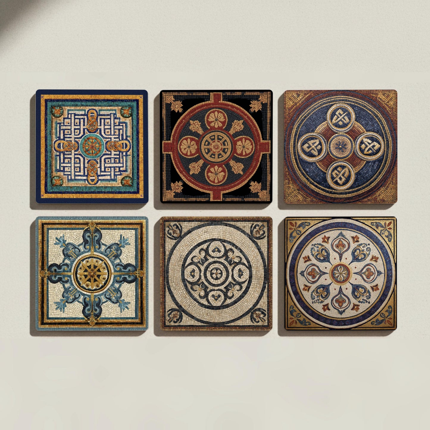 Sottobicchieri Mosaico cerámico cosmatesco — Souvenir di Città
