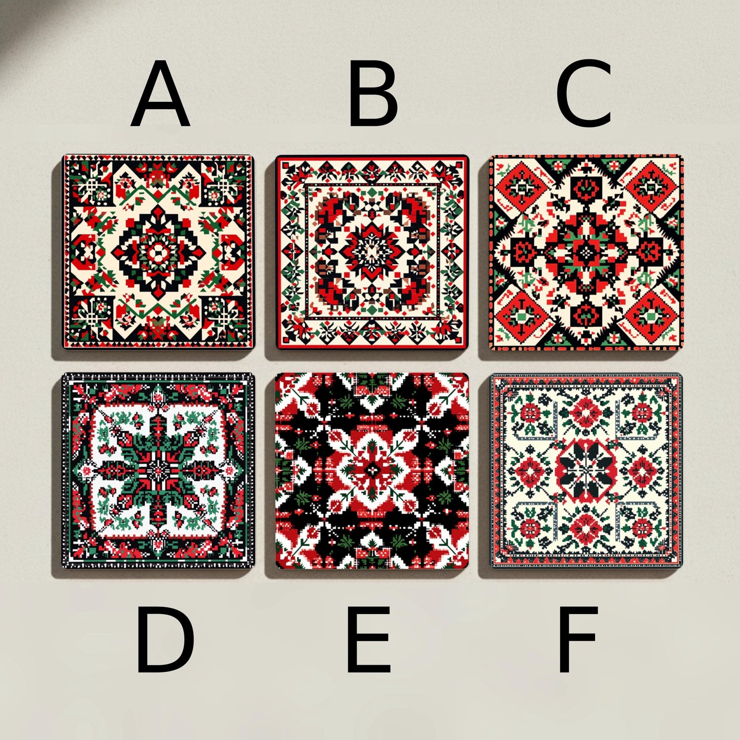 Sottobicchieri Motivos folclóricos — Geometrico e Déco