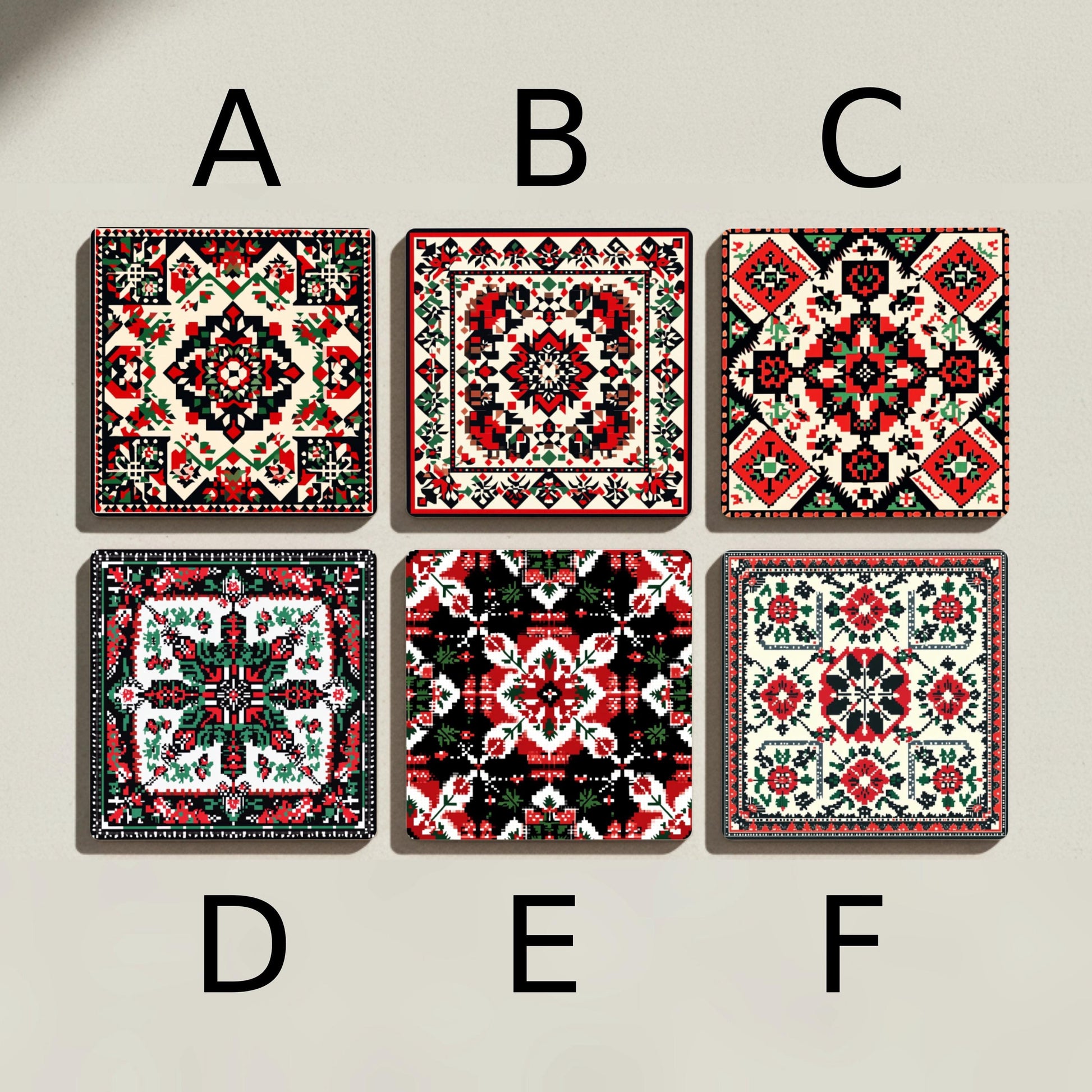 Sottobicchieri Motivos folclóricos — Geometrico e Déco