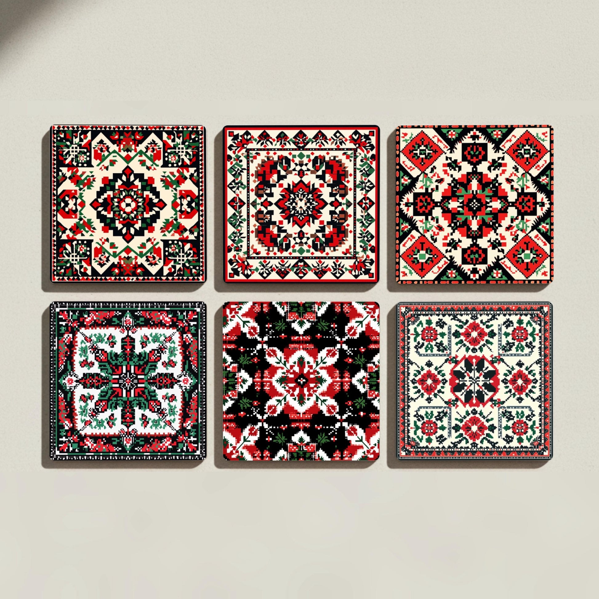 Sottobicchieri Motivos folclóricos — Geometrico e Déco