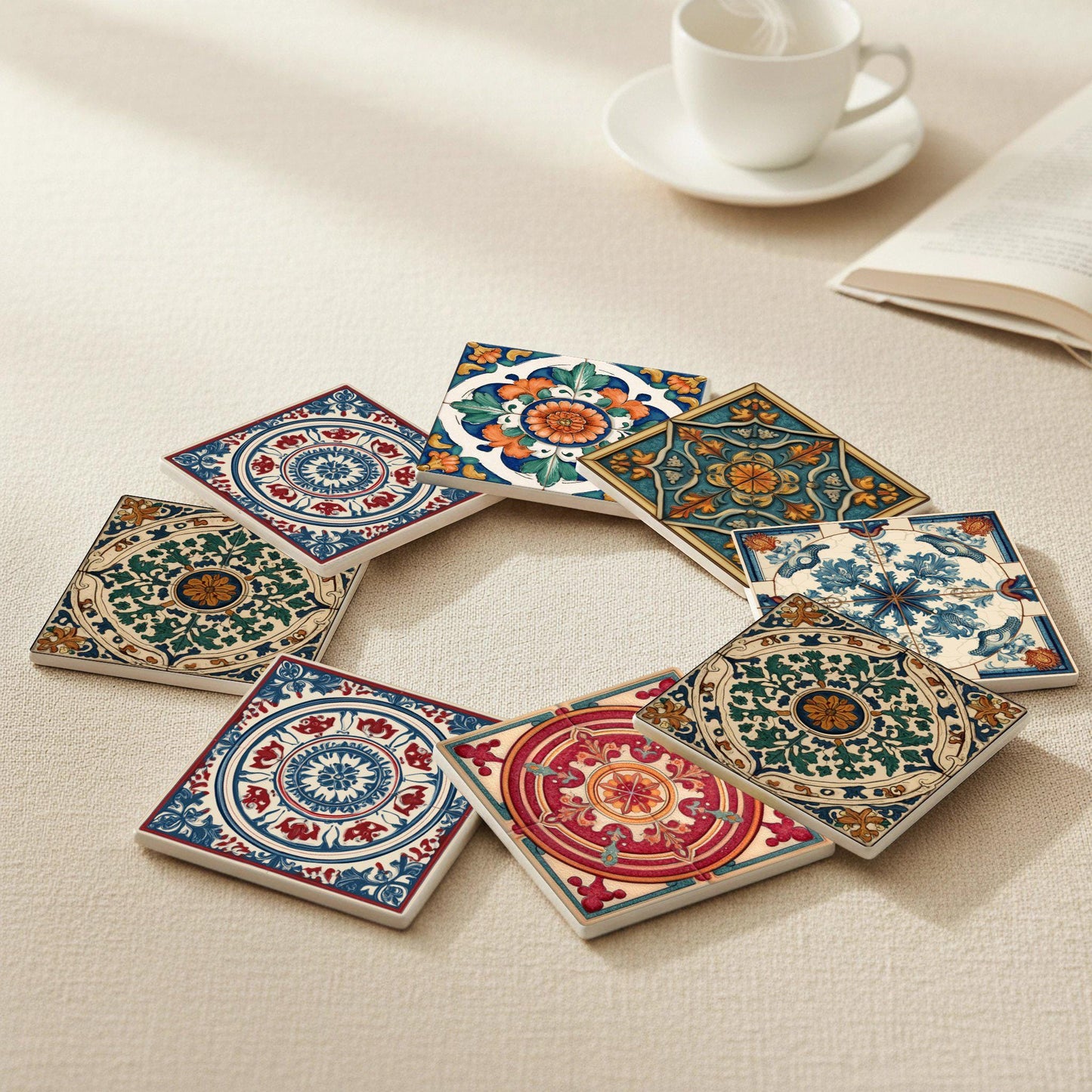 Posavasos Azulejos mediterráneos