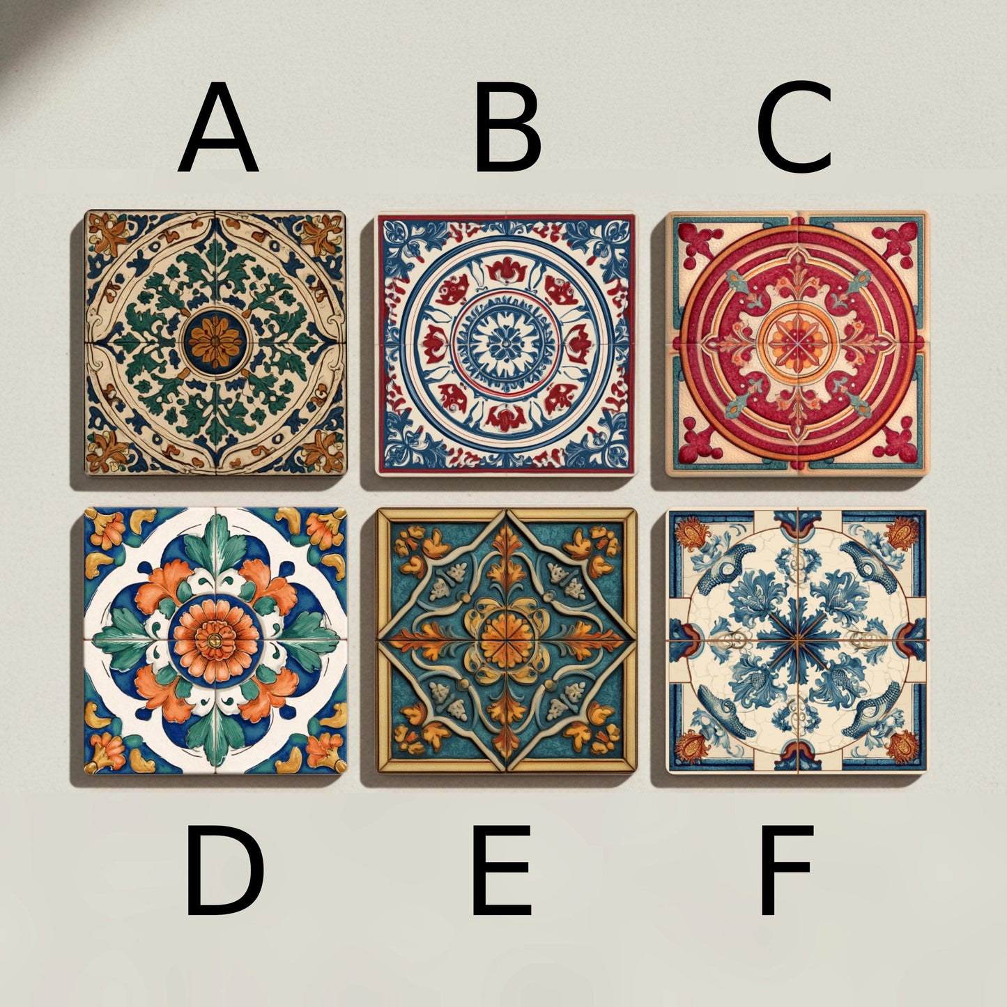 Posavasos Azulejos mediterráneos