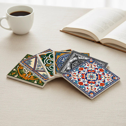Posavasos Talavera & Maiolica Ceramic Coaster Set