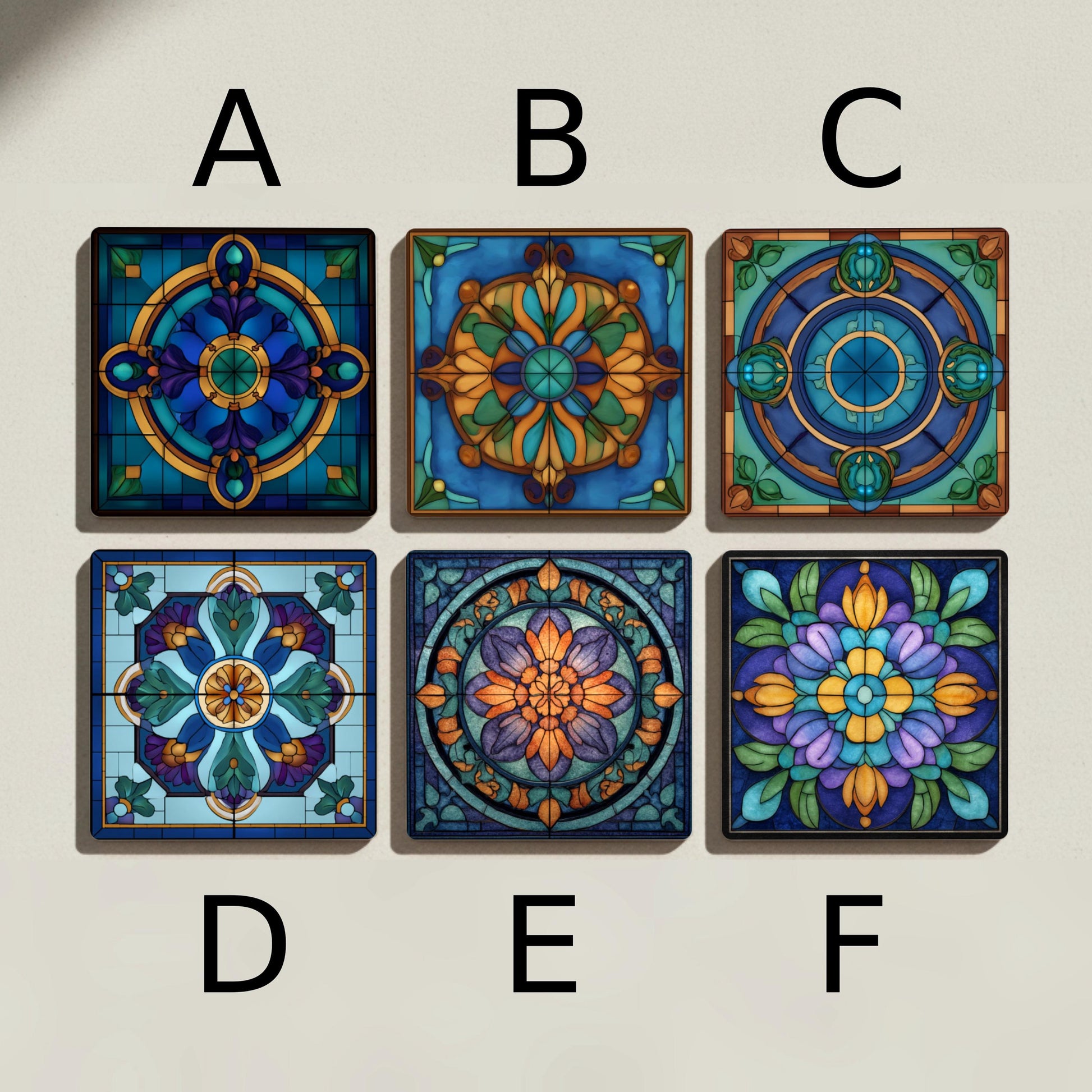 Posavasos French Cathedral Ceramic Coaster Set