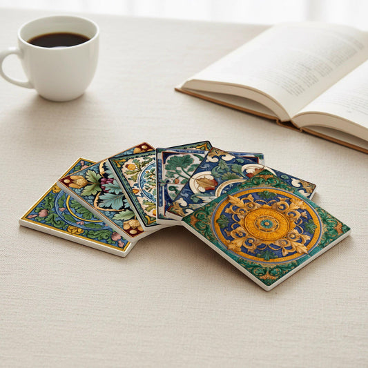 Posavasos De Morgan Style Ceramic Coaster Set