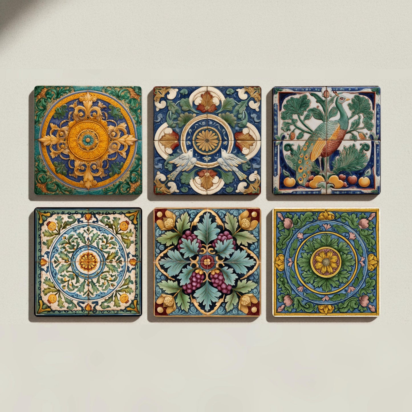 Ceramic Coasters Morgan Style Ceramic Coaster Set — Modern Pattern Coasters