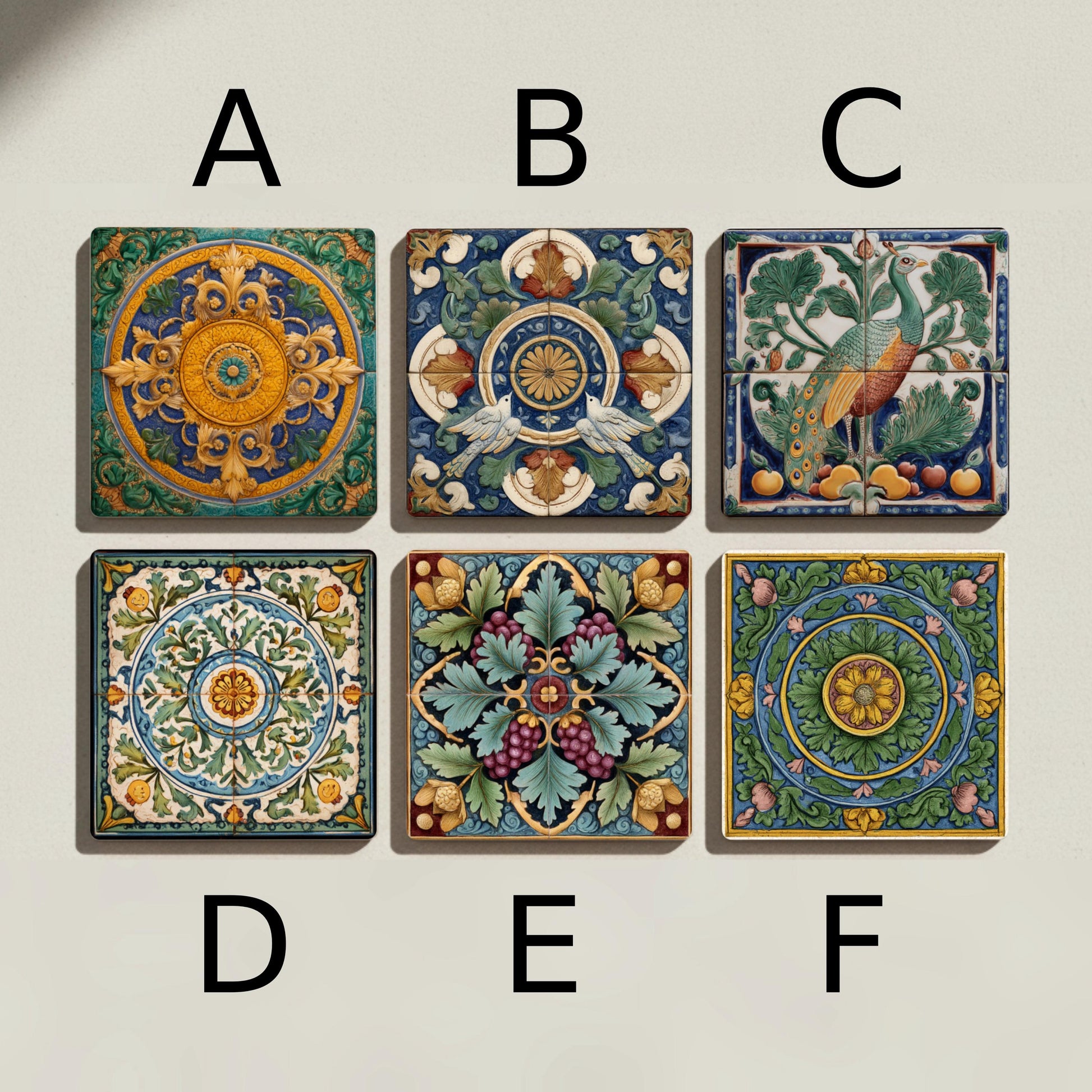 Ceramic Coasters Morgan Style Ceramic Coaster Set — Modern Pattern Coasters
