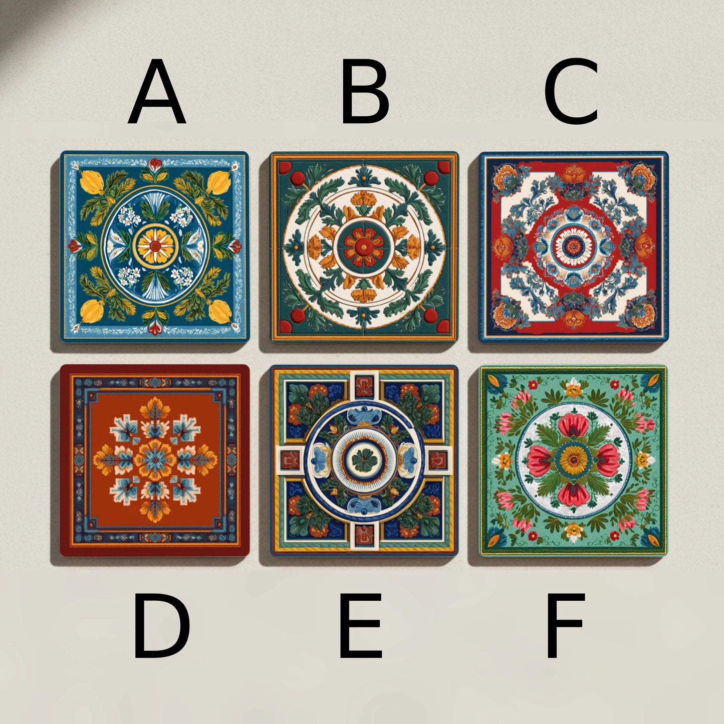 Dessous de Verre Corativos de cerámica — Set de Table pour Amateurs de Design