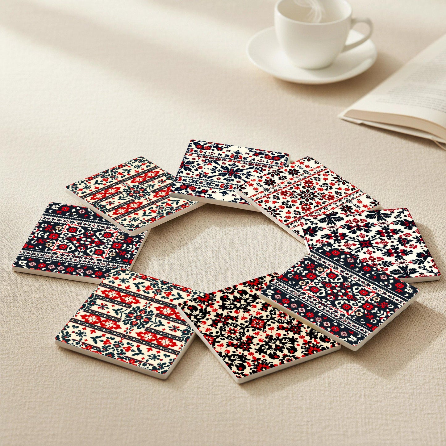 Ceramic Coasters Style Nordic — Fine-Art Drinkware Décor