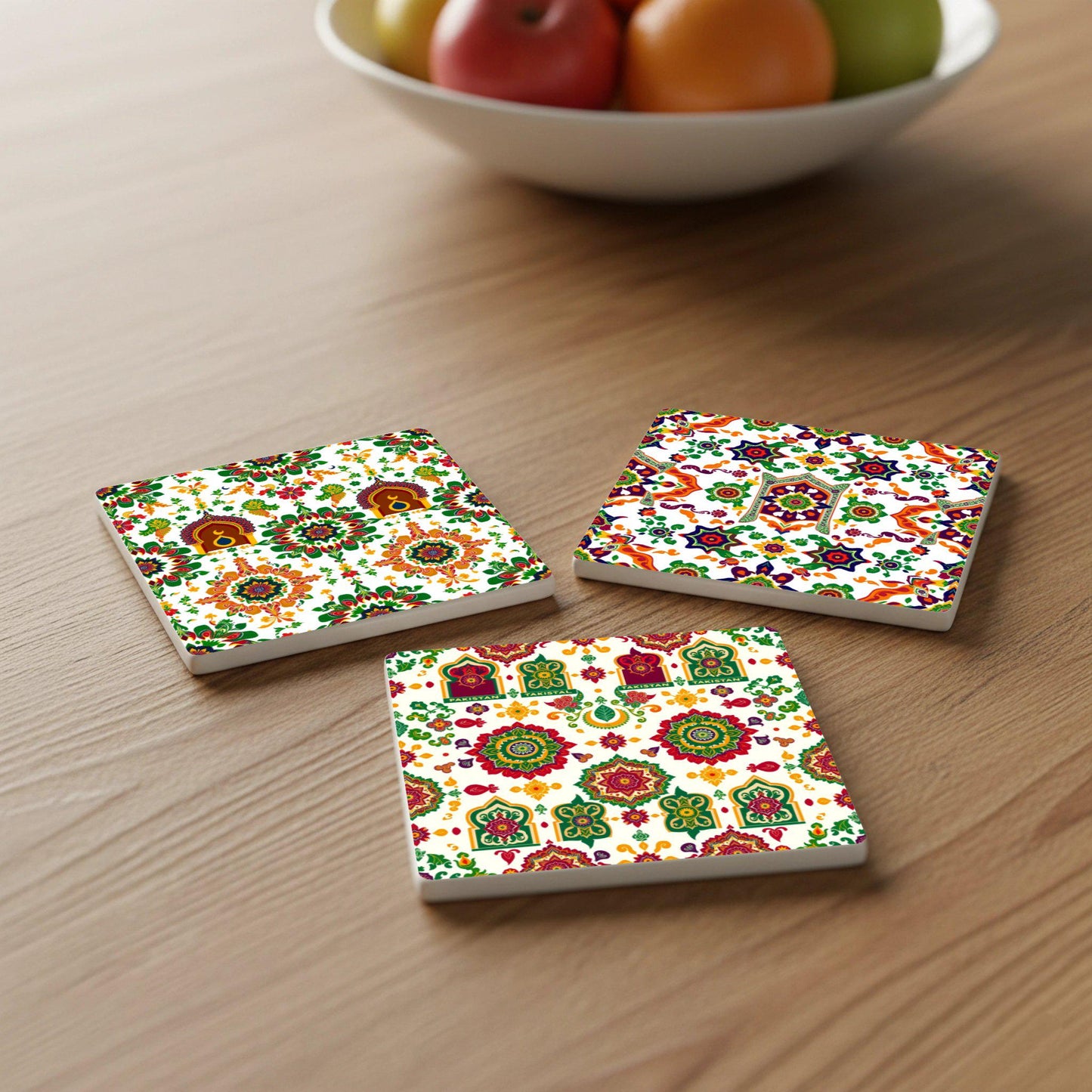 Posavasos Pakistani Truck Art Ceramic Coaster Set