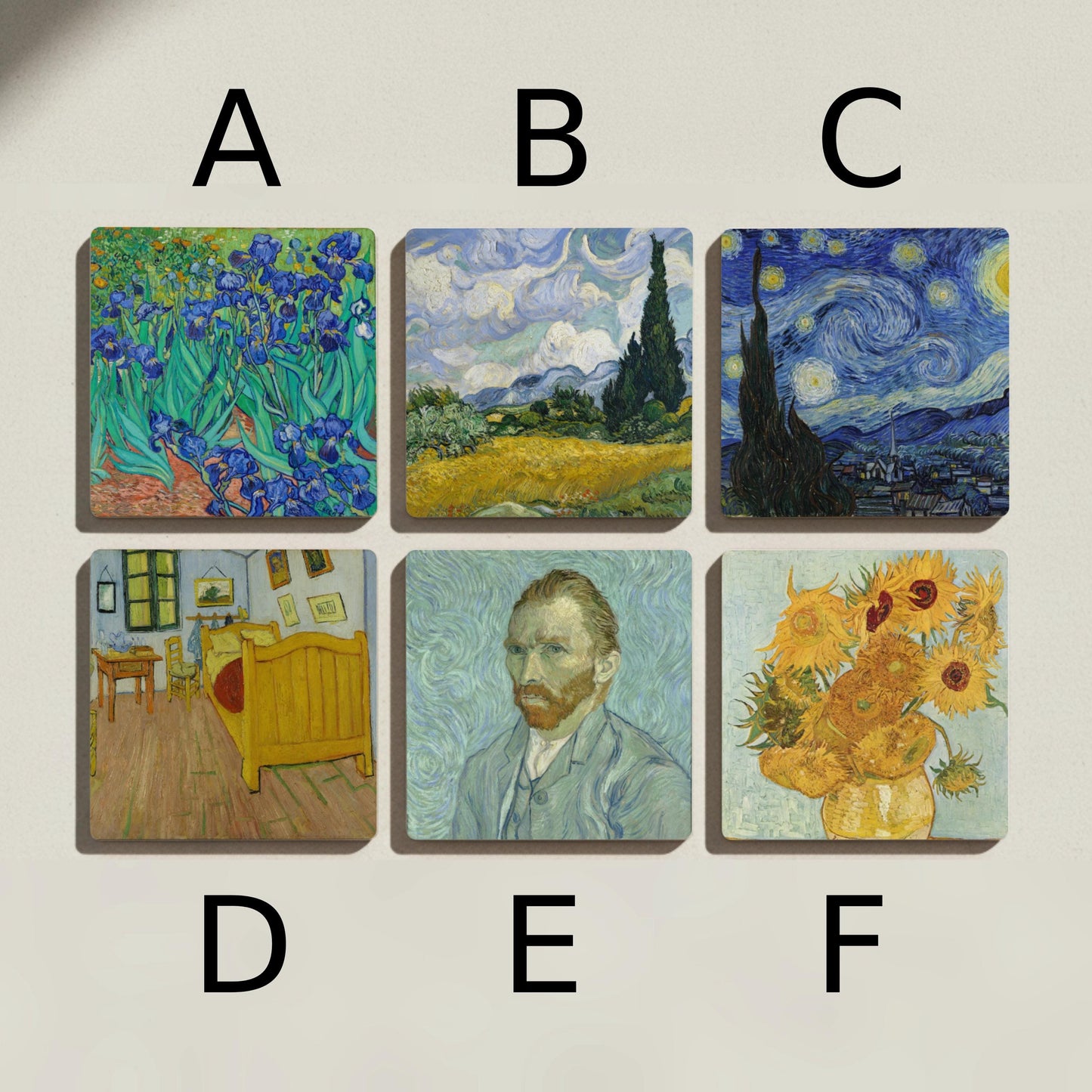 Diseño de Van Gogh · Dessous de Verre avec Liège — Art de Musée en Dessous de Verre