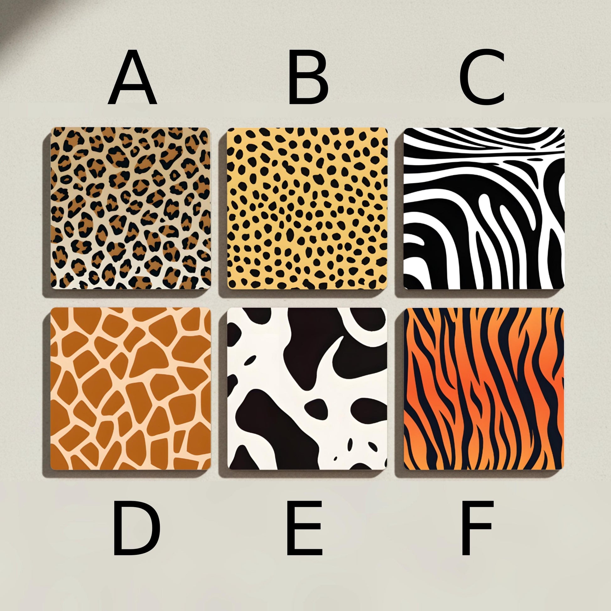 Estampado animal · Sottobicchieri con Sughero — Geometrico e Déco