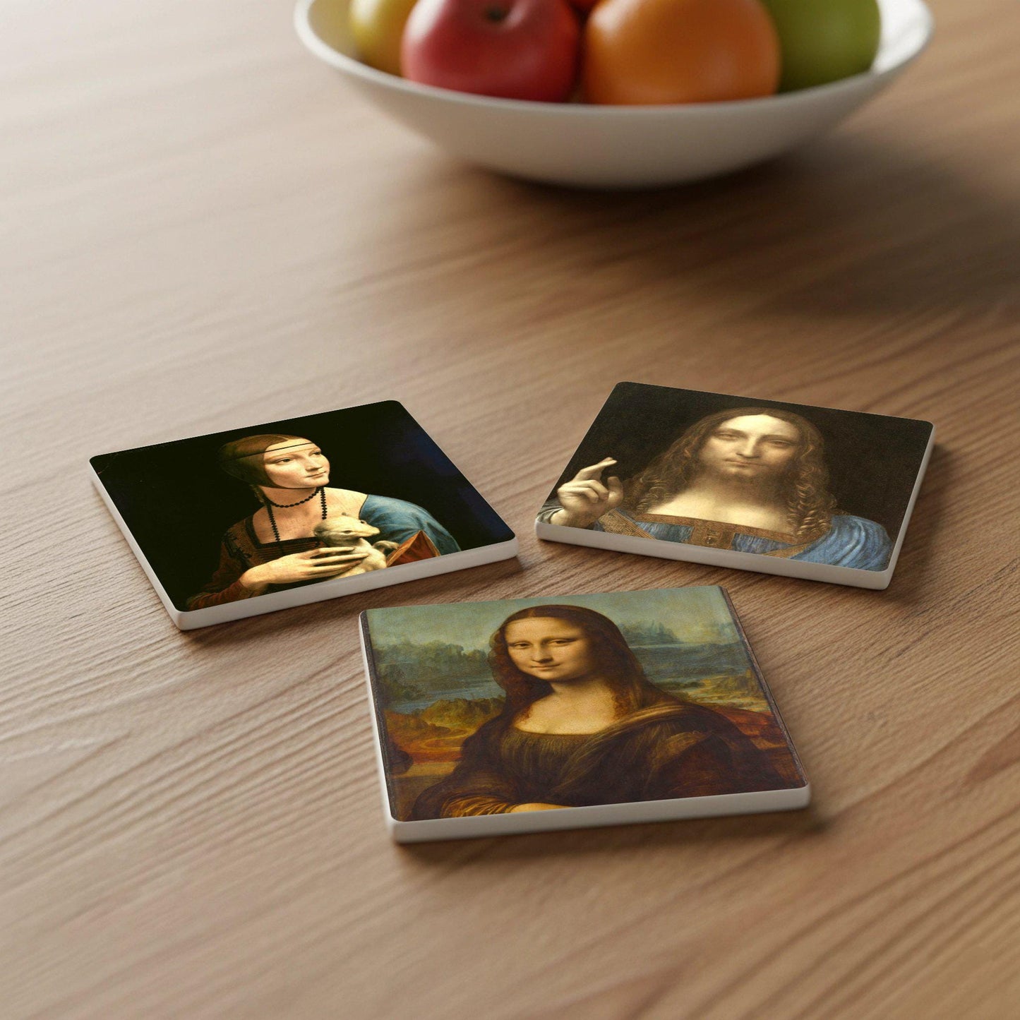 Leonardo da Vinci · Sottobicchieri con Sughero — Arte per la Tavola