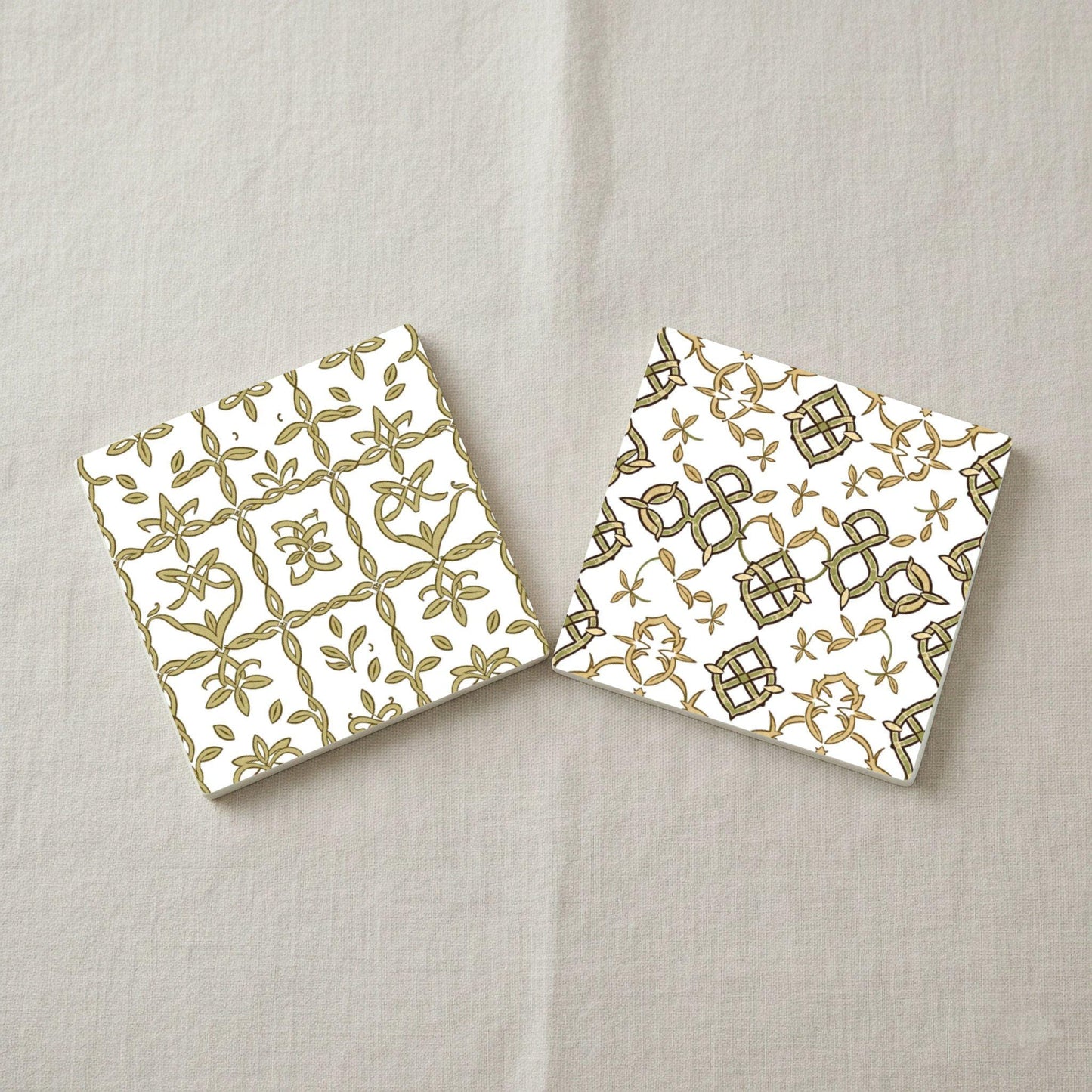 Nodo celta — Set di Sottobicchieri in Ceramica · Geometrico e Déco
