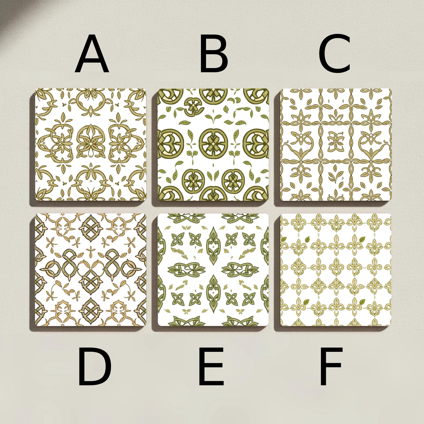 Nodo celta — Set di Sottobicchieri in Ceramica · Geometrico e Déco