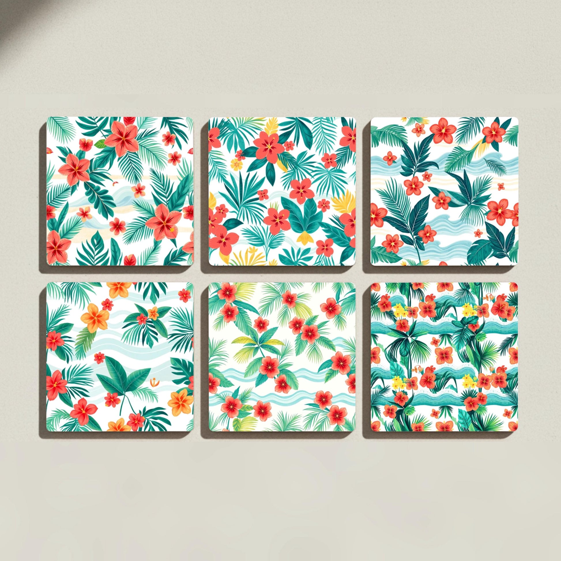 Posavasos Diseño de jardín tropical