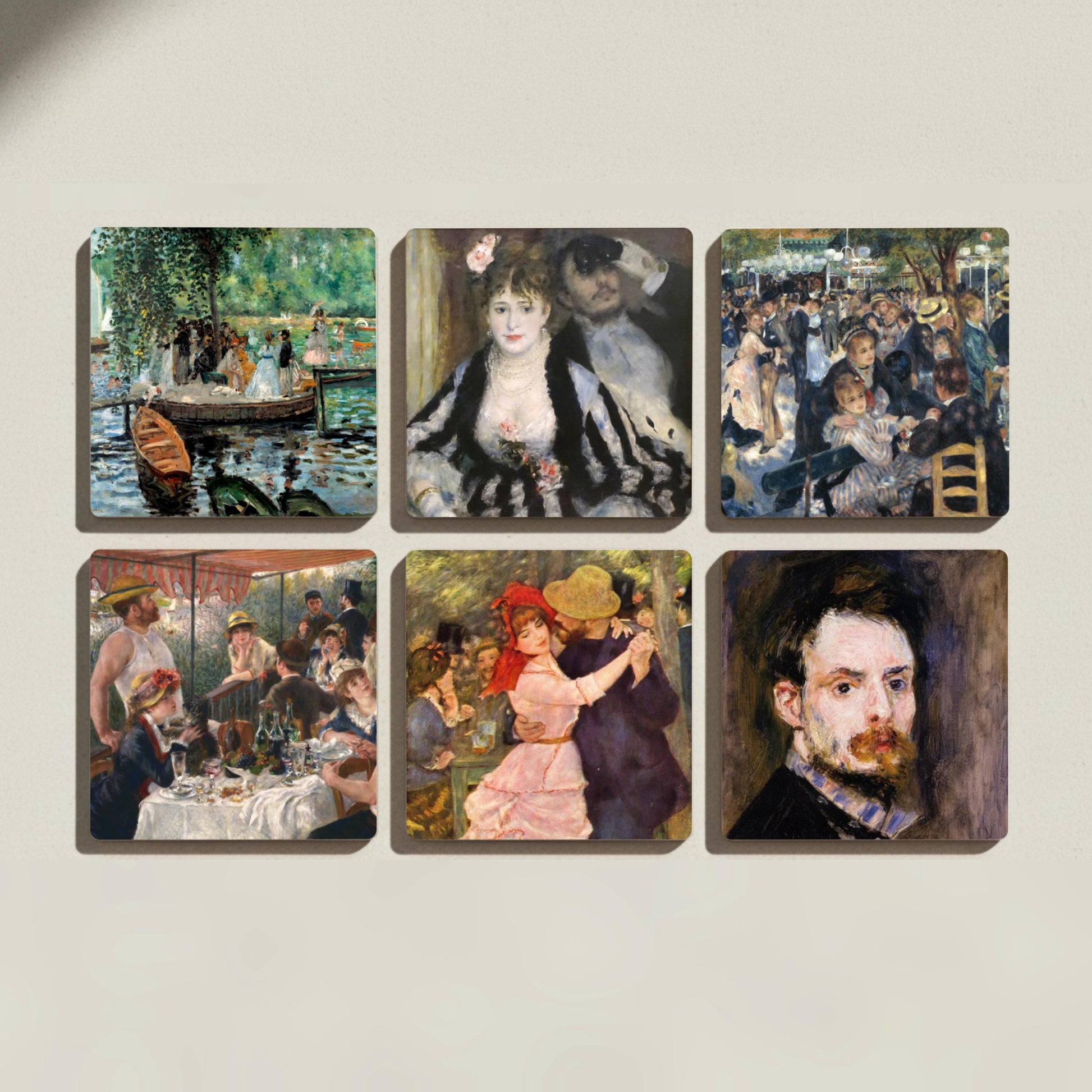 Renoir · Coaster Set with Cork — Museum Art on Coasters