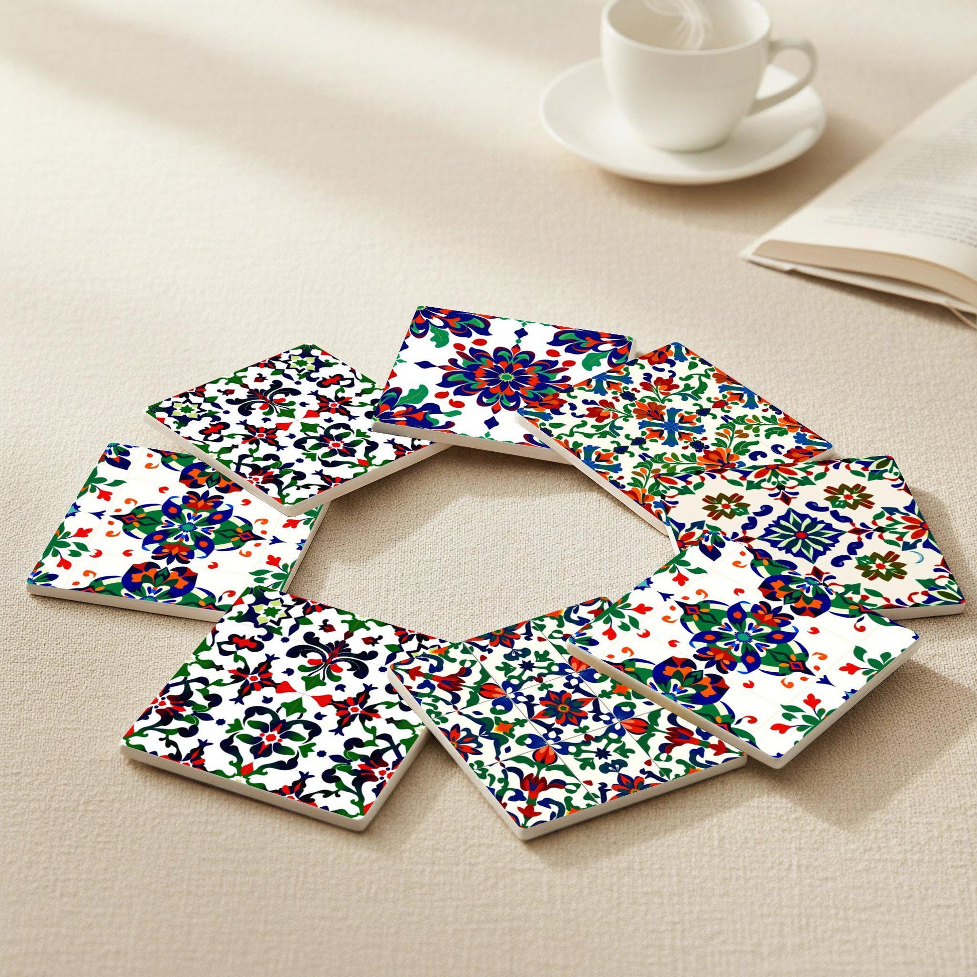Posavasos Talavera - Azulejos españoles, decoración mediterránea