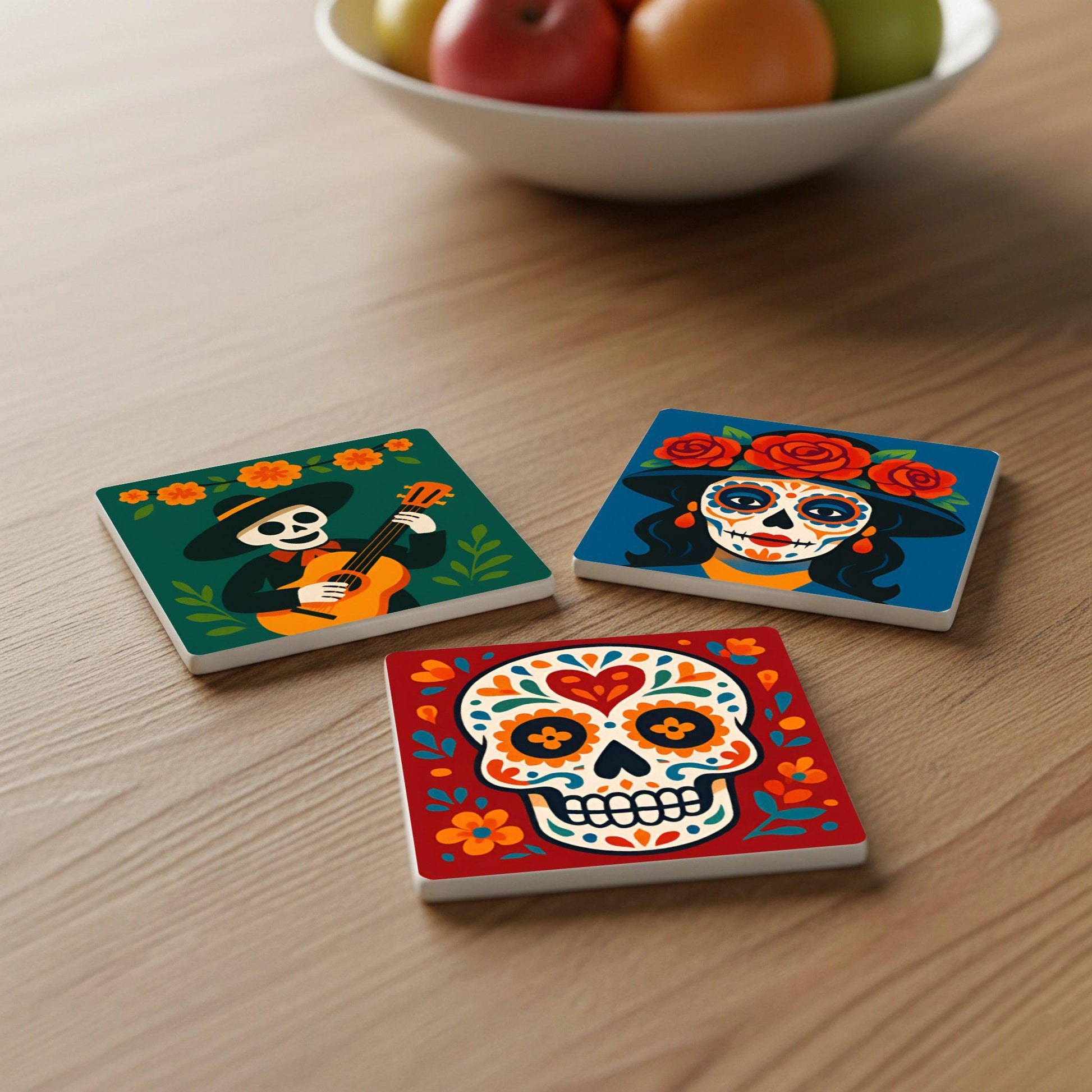 Dessous de Verre L Día de les Muertos — Art de Musée en Dessous de Verre