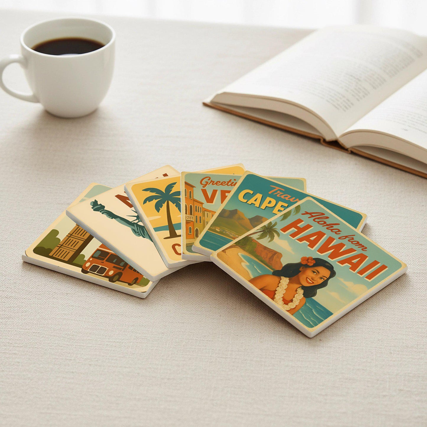 Posavasos Vintage de viaje