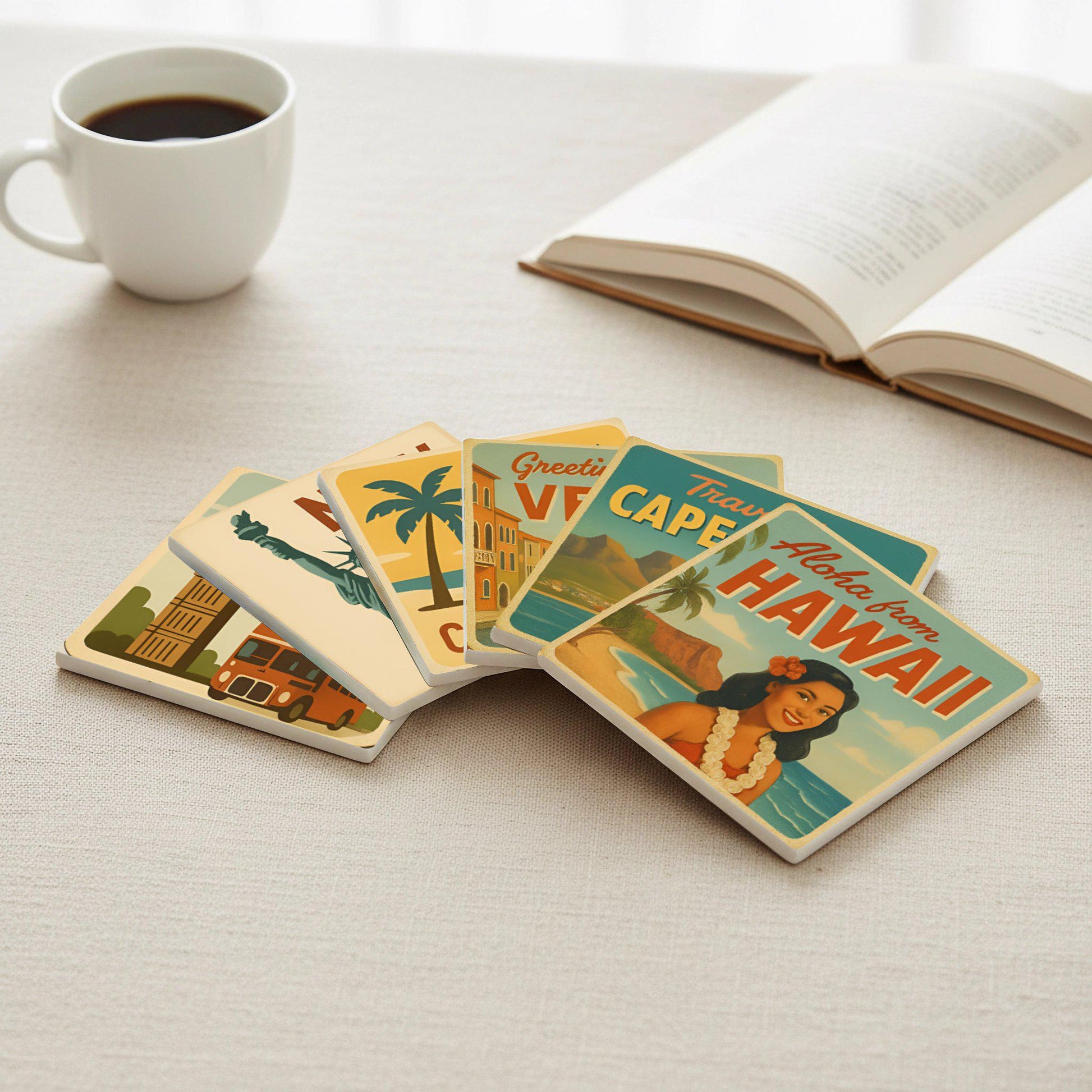 Posavasos Vintage de viaje