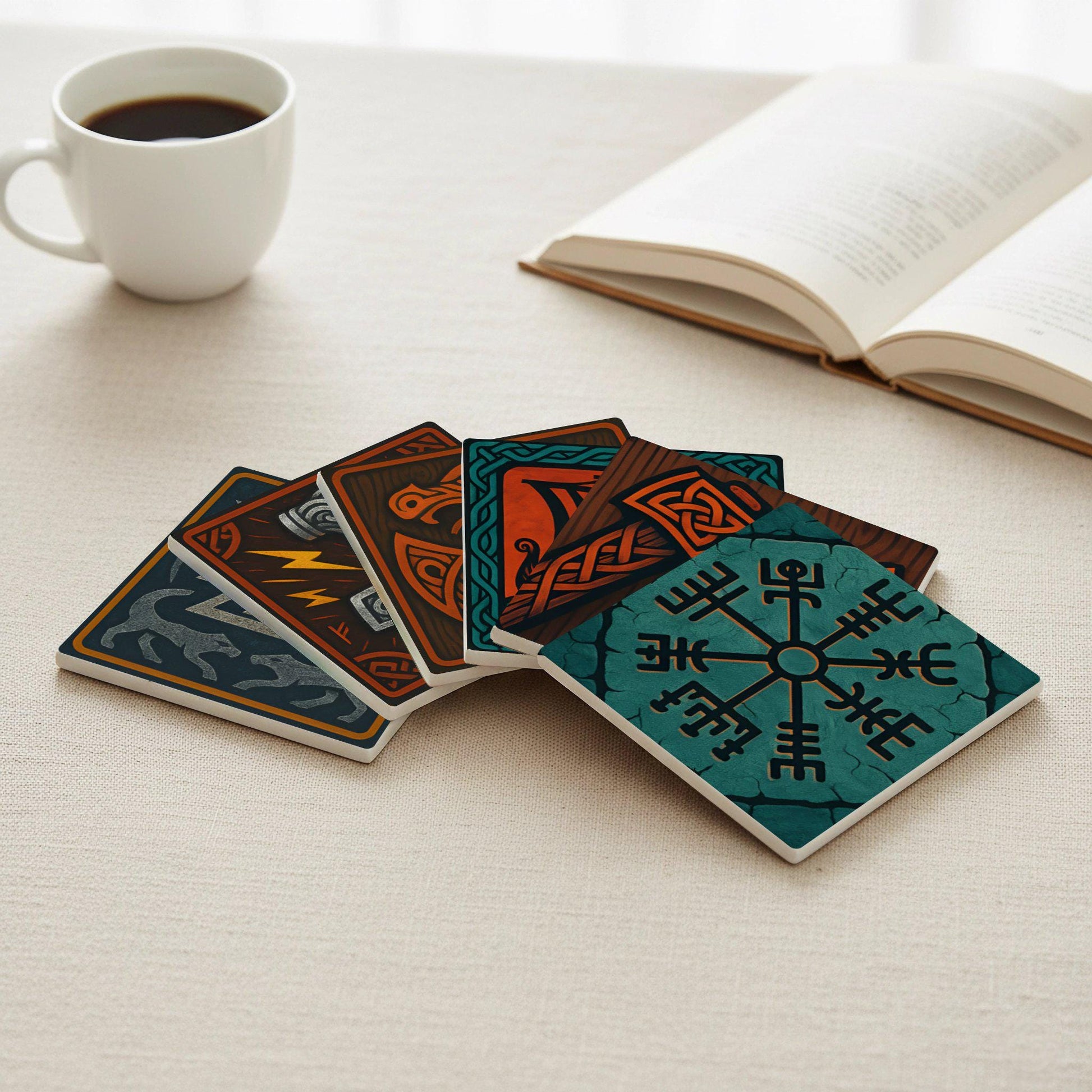 Ceramic Coasters Mitología Nordic — Design-Lover's Table Set